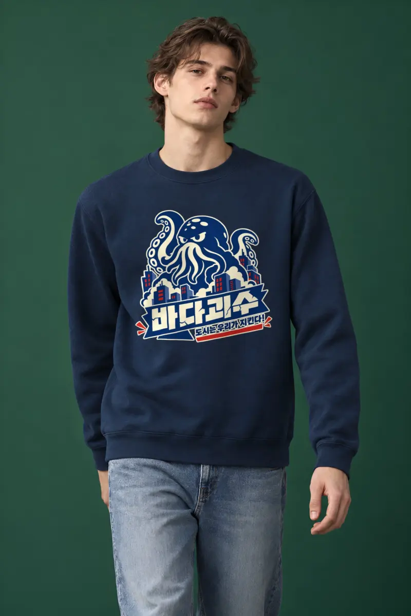 "Tentacled City Skyline" Heavy Blend Unisex Crewneck Sweatshirt