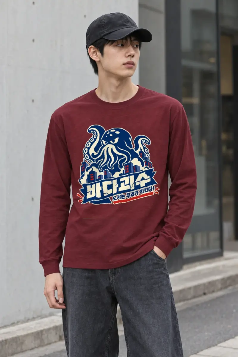 "Tentacled City Skyline" Unisex Longsleeve T-shirt