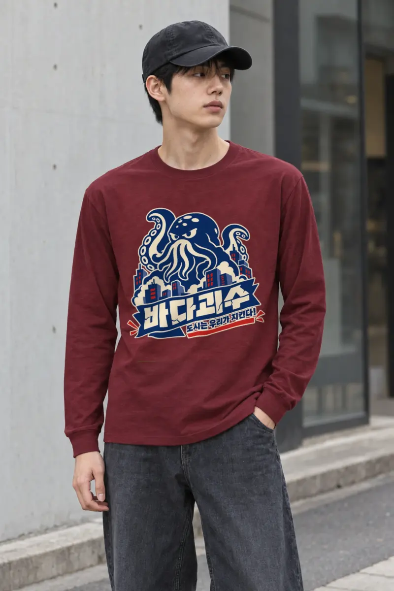 "Tentacled City Skyline" Unisex Longsleeve T-shirt