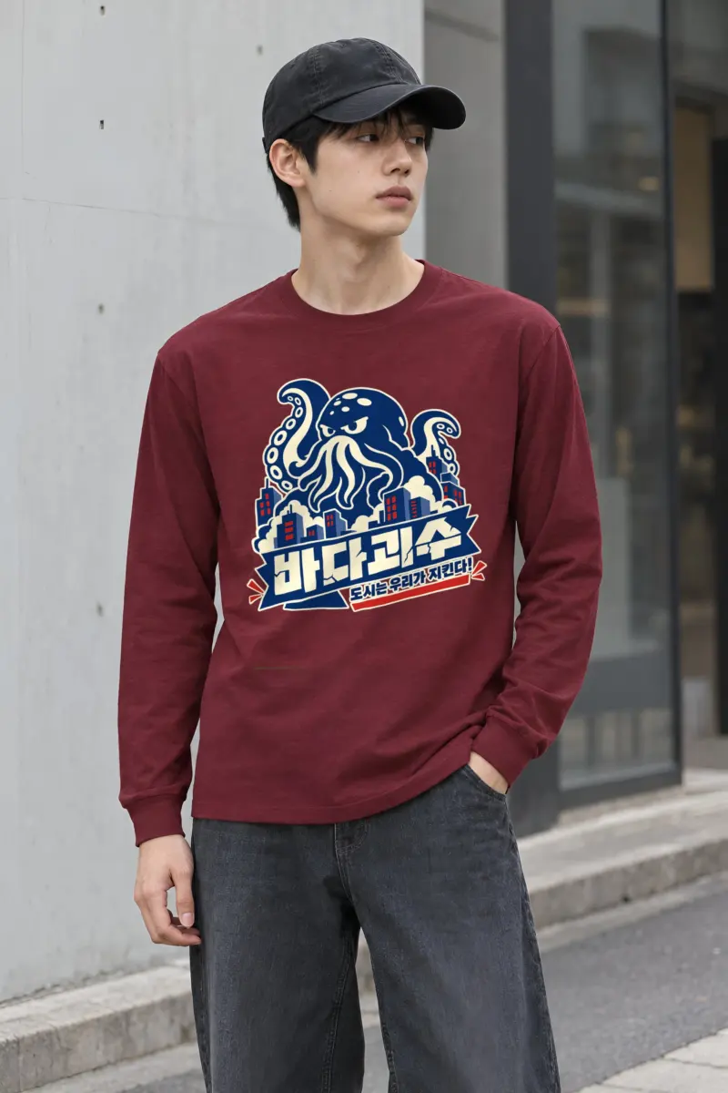 "Tentacled City Skyline" Unisex Longsleeve T-shirt
