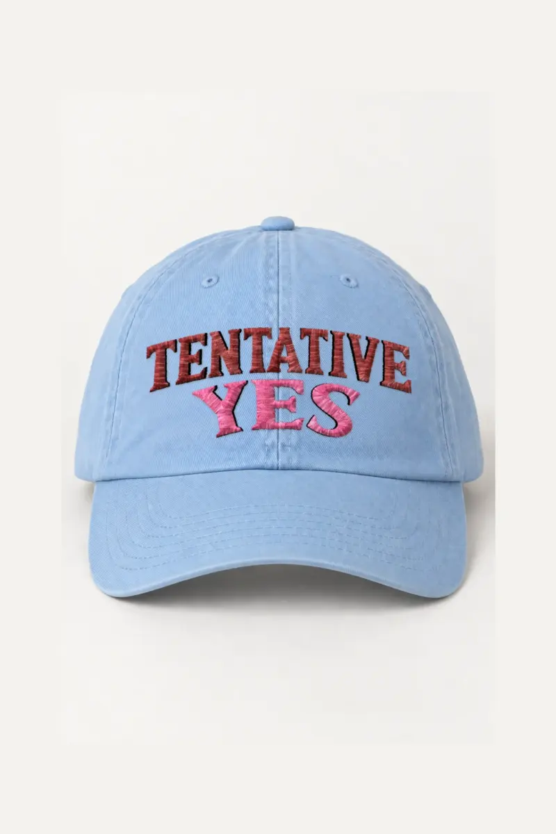 "Tentative Yes" Classic Dad Hat · Embroidered | Yupoong 6245CM