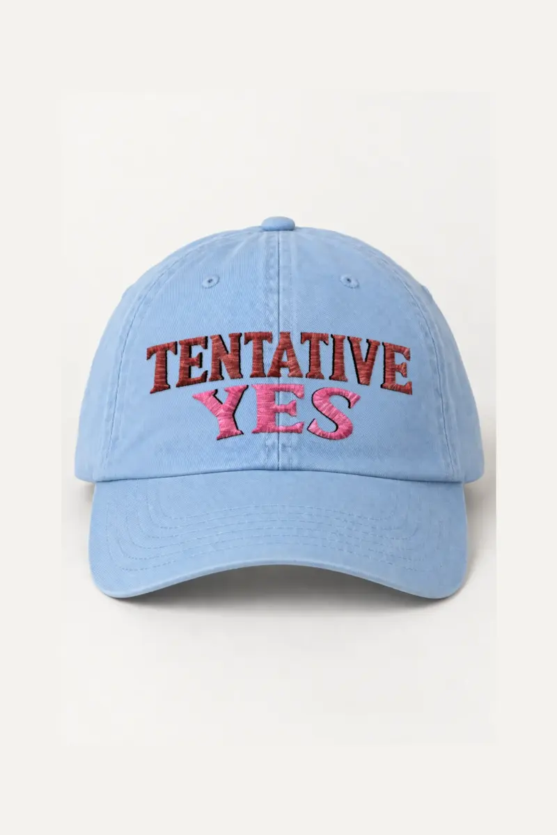 “Tentative Yes” Classic Dad Hat · Embroidered | Yupoong 6245CM