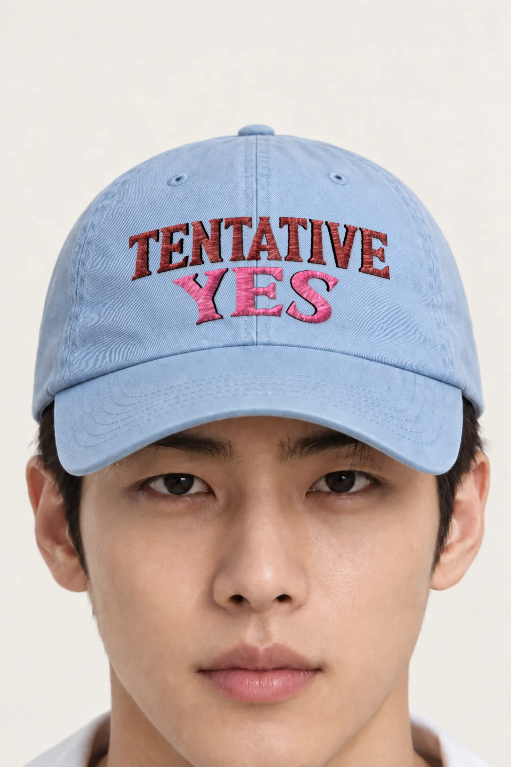 "Tentative Yes" Classic Dad Hat · Embroidered | Yupoong 6245CM