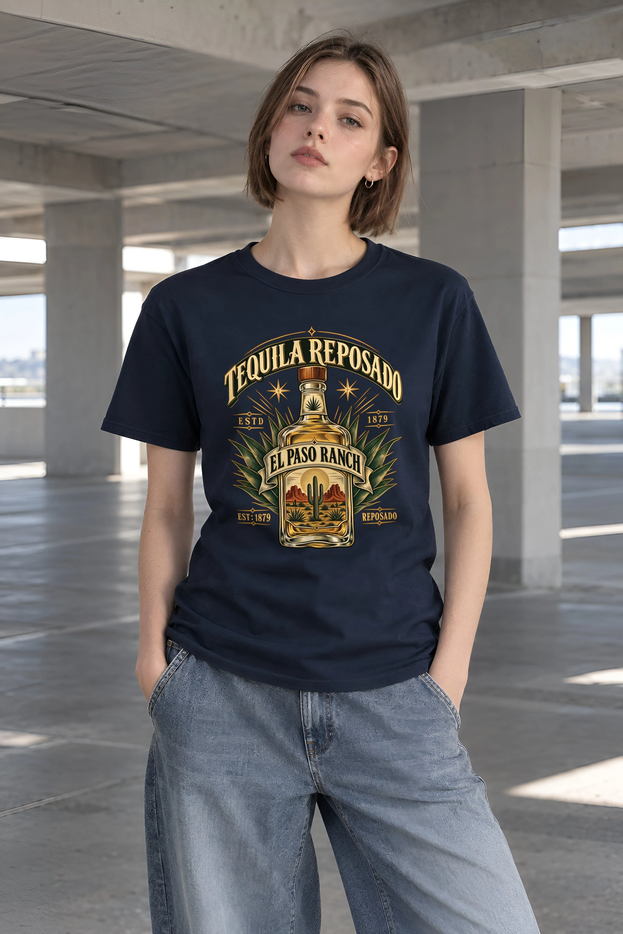 "Tequila Reposado Ranch" Heavyweight Unisex Crewneck T-shirt