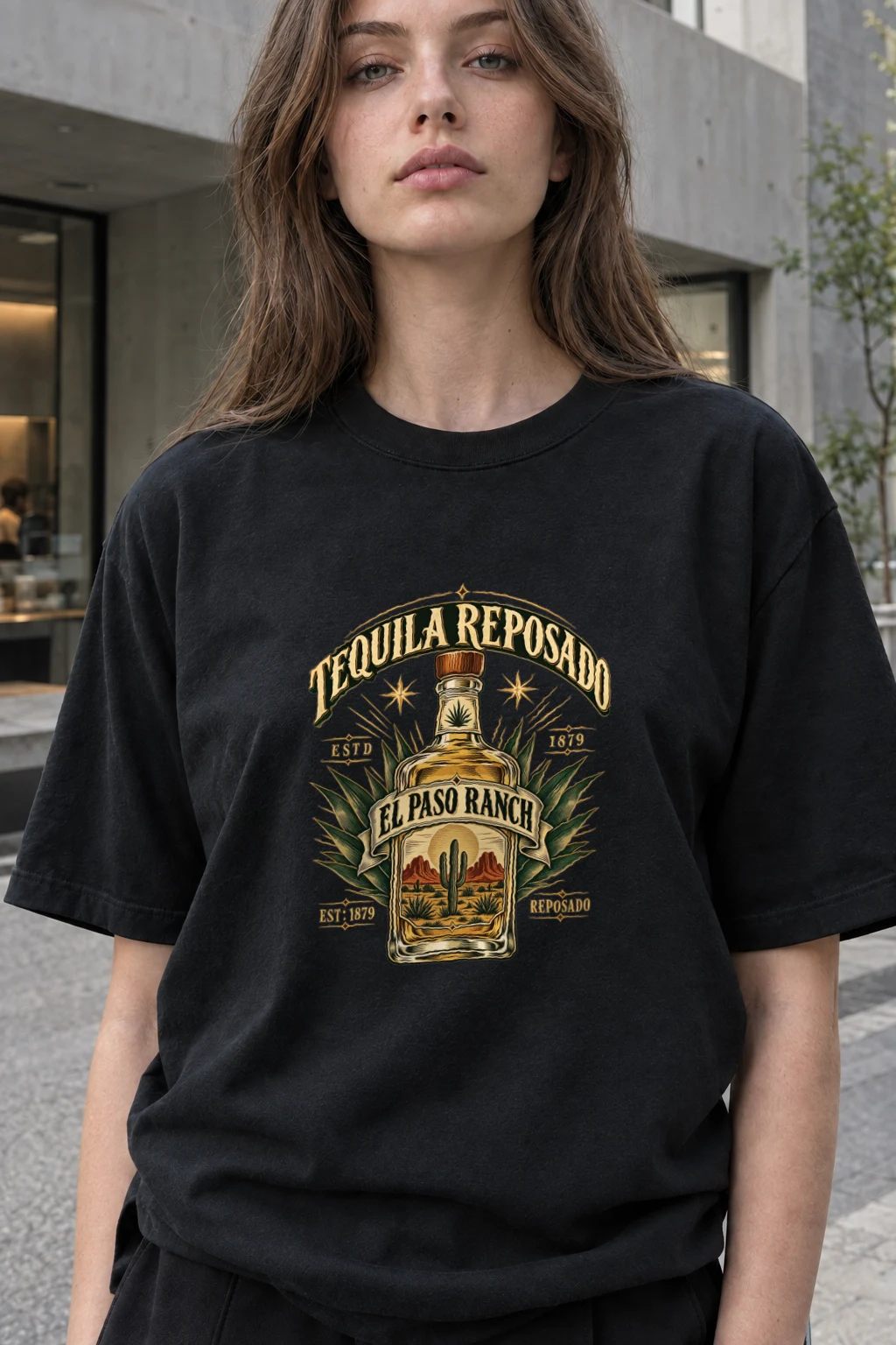 "Tequila Reposado Ranch" Heavyweight Unisex Crewneck T-shirt | Gildan 5000