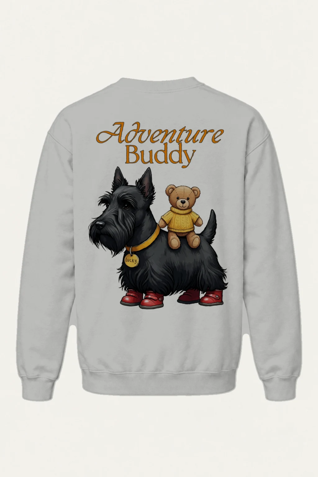 "Terrier Teddy Trek" Heavy Blend Unisex Crewneck Sweatshirt | Gildan 18000