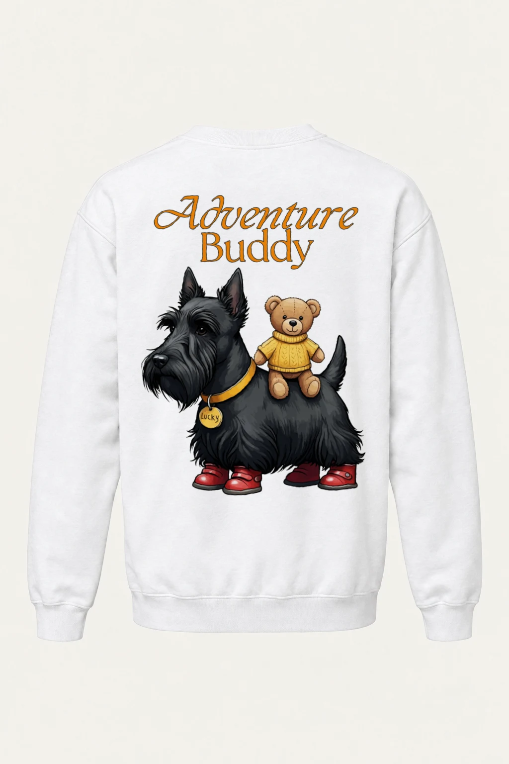 "Terrier Teddy Trek" Heavy Blend Unisex Crewneck Sweatshirt | Gildan 18000