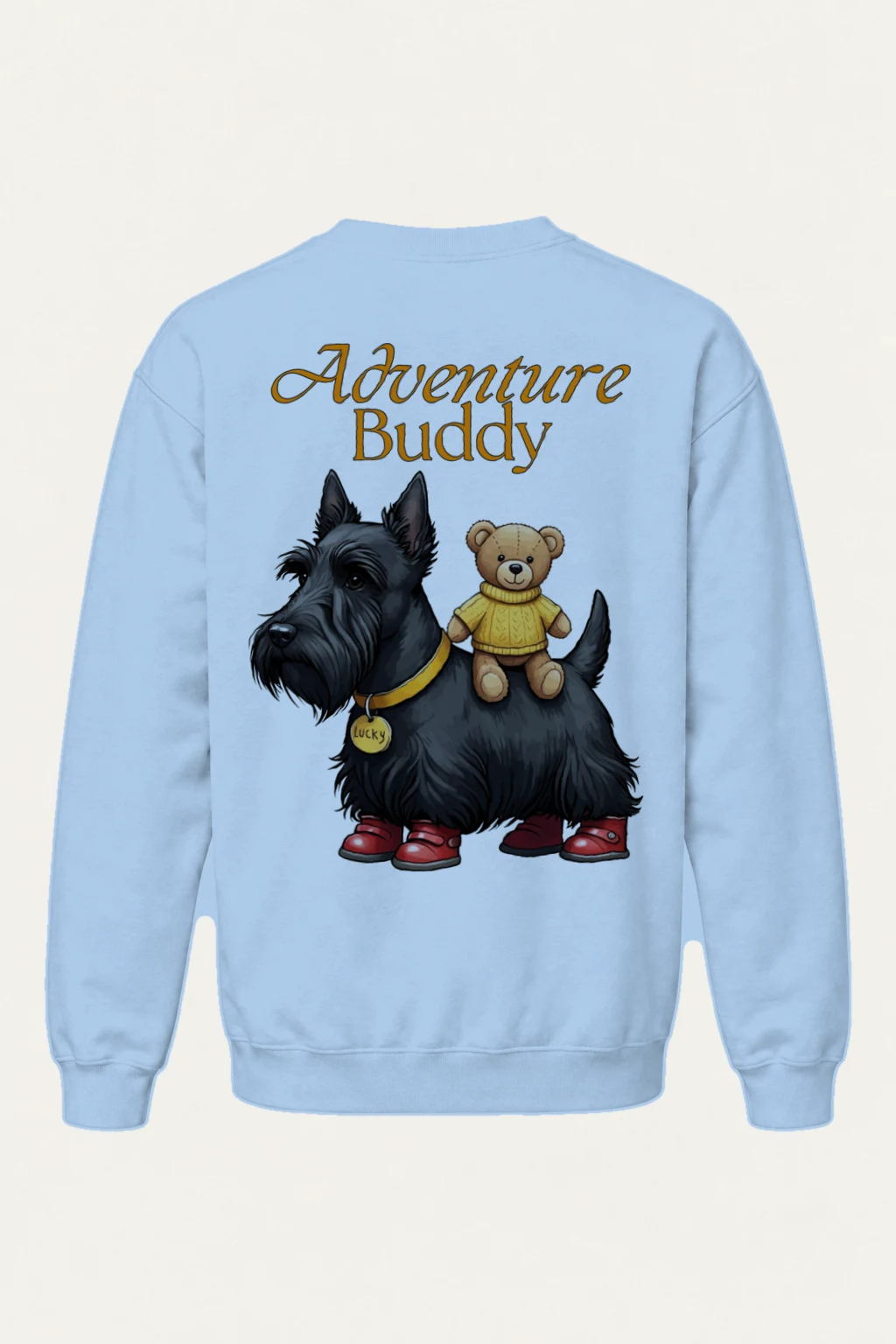 "Terrier Teddy Trek" Heavy Blend Unisex Crewneck Sweatshirt | Gildan 18000