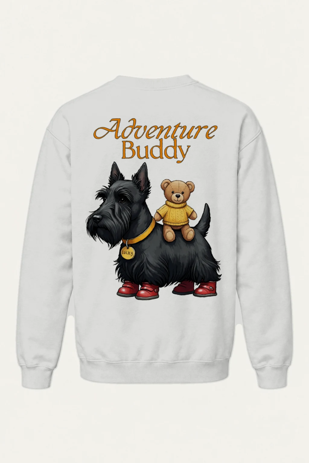 "Terrier Teddy Trek" Heavy Blend Unisex Crewneck Sweatshirt | Gildan 18000