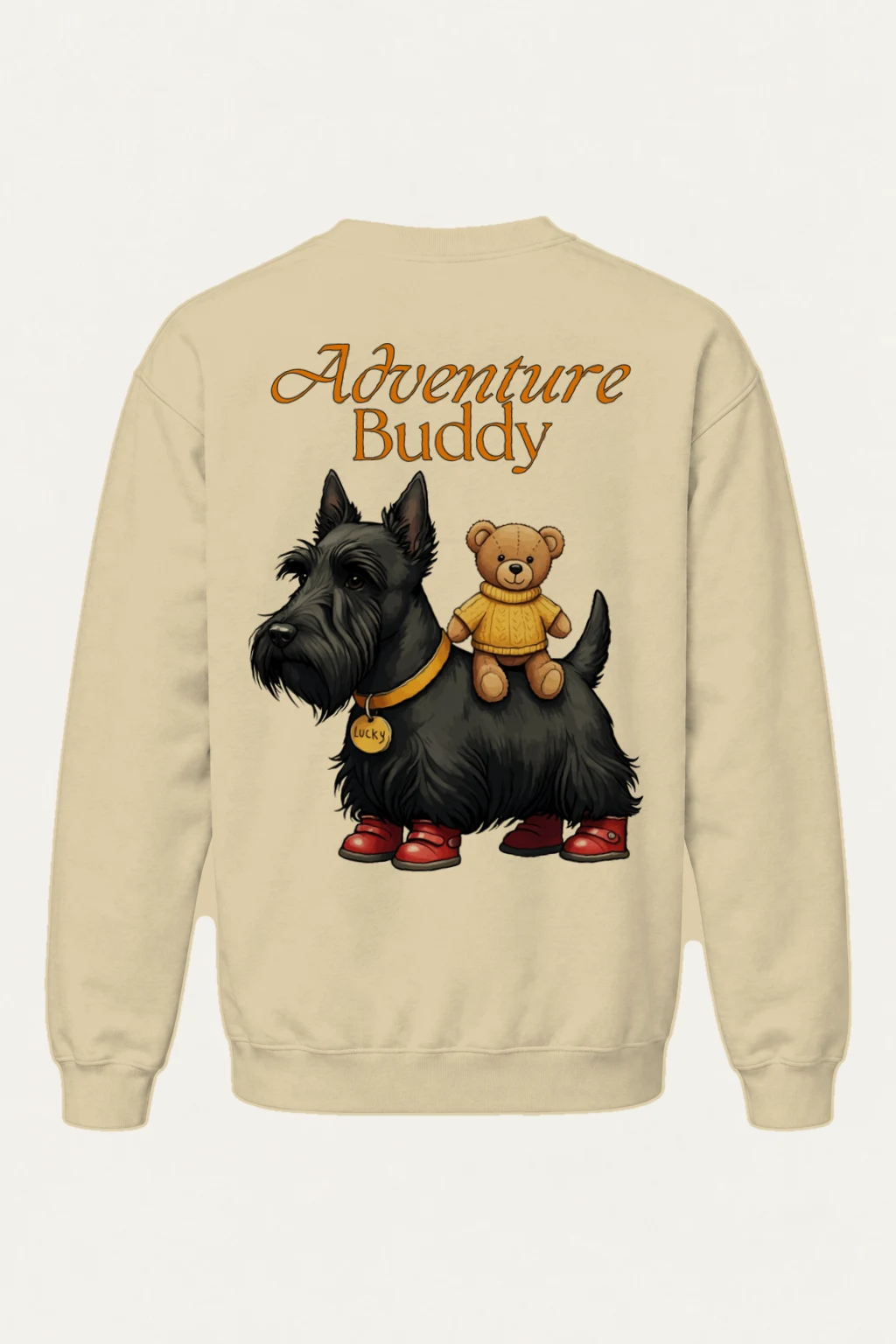 "Terrier Teddy Trek" Heavy Blend Unisex Crewneck Sweatshirt | Gildan 18000