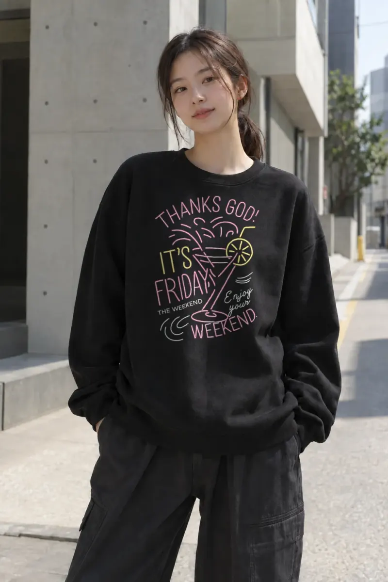 "Thanks God Friday" Heavy Blend Unisex Crewneck Sweatshirt | Gildan 18000