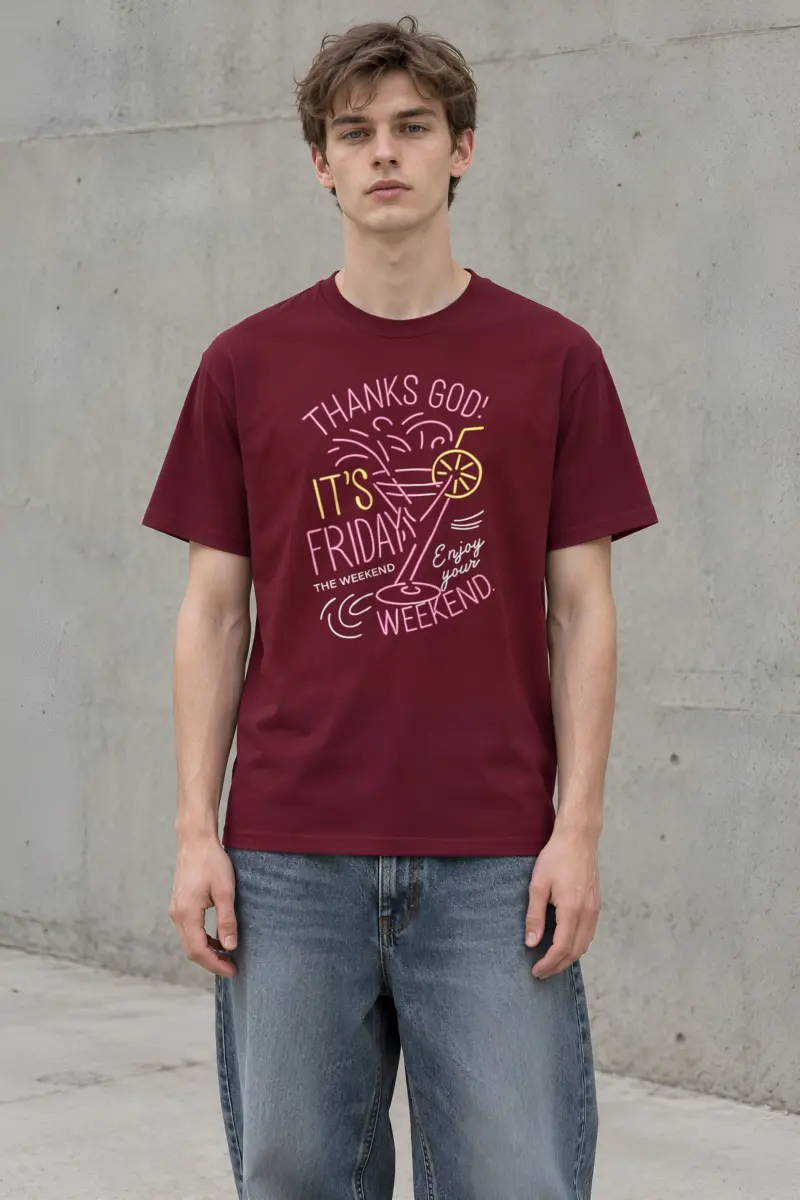 "Thanks God It’s Friday" Heavyweight Unisex Crewneck T-shirt