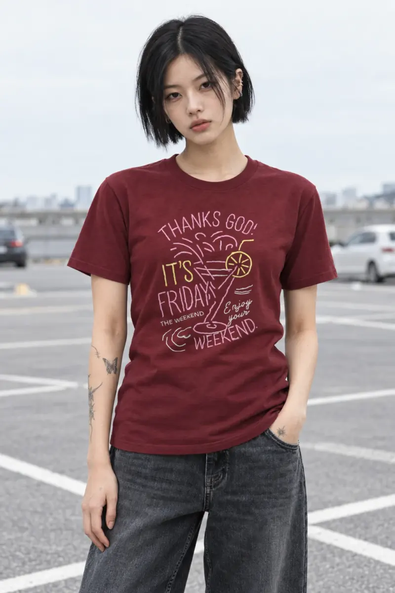 "Thanks God It’s Friday" Heavyweight Unisex Crewneck T-shirt