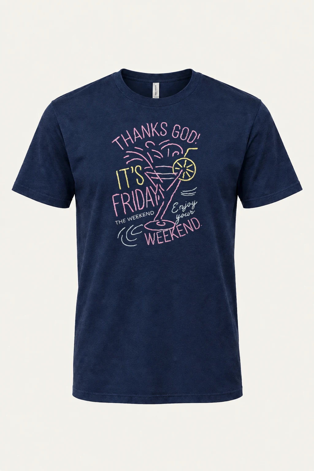 "Thanks God It’s Friday" Heavyweight Unisex Crewneck T-shirt | Gildan 5000