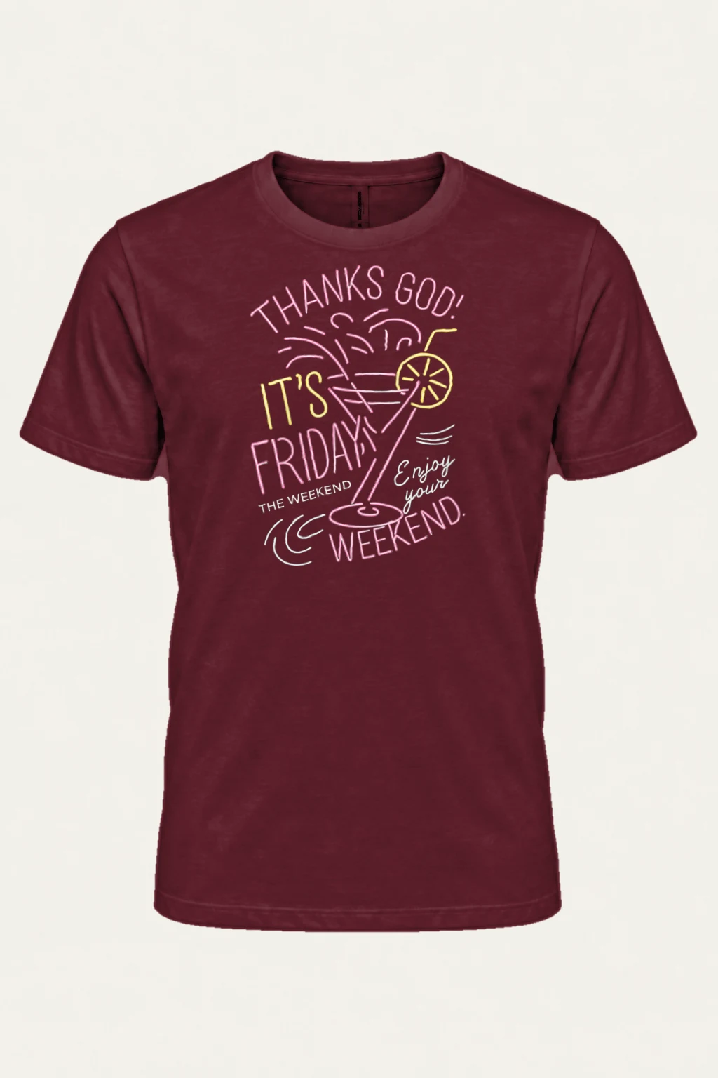 "Thanks God It’s Friday" Heavyweight Unisex Crewneck T-shirt | Gildan 5000