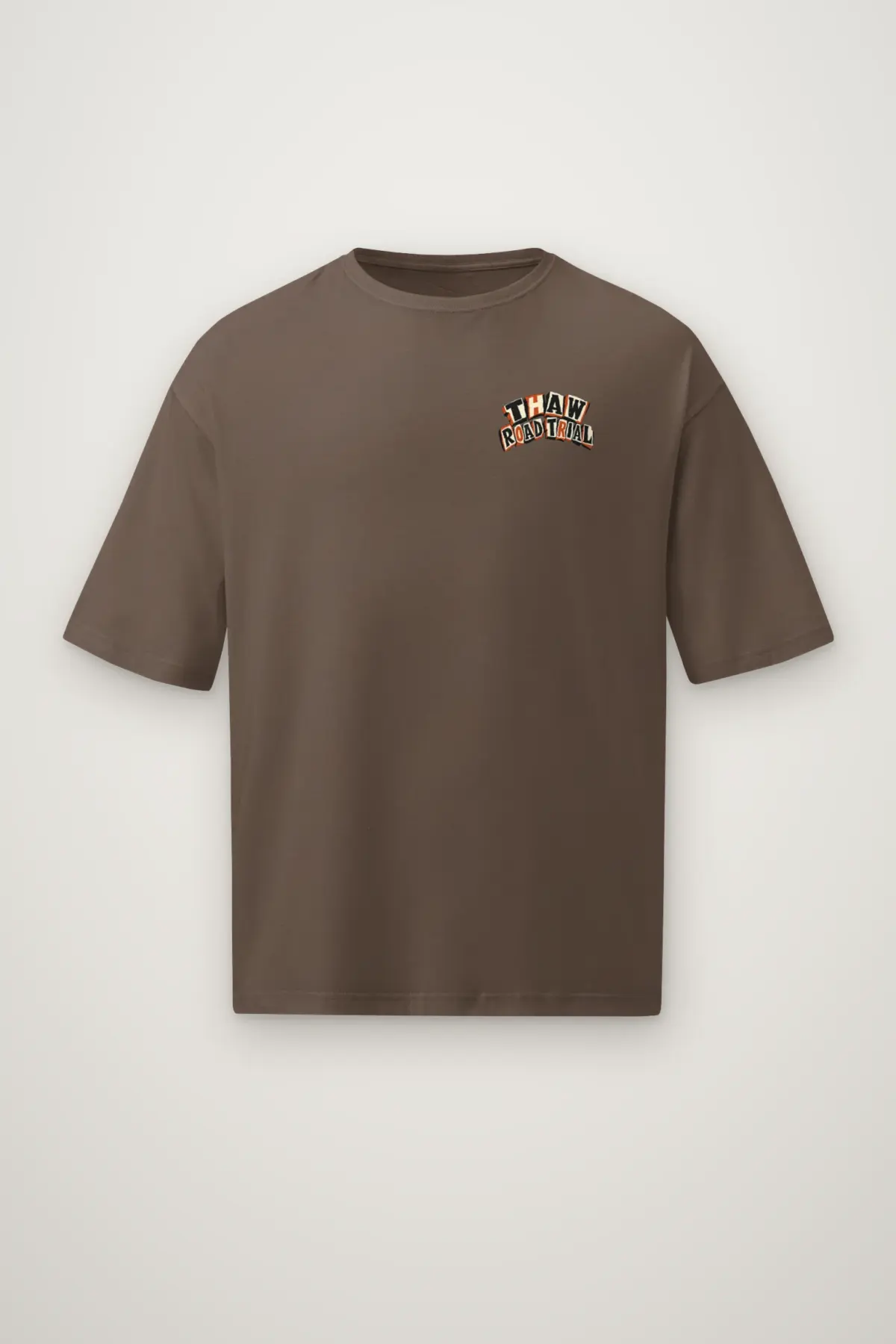 "Thaw Road Trial" Men's Oversized Heavyweight Crewneck T-Shirt