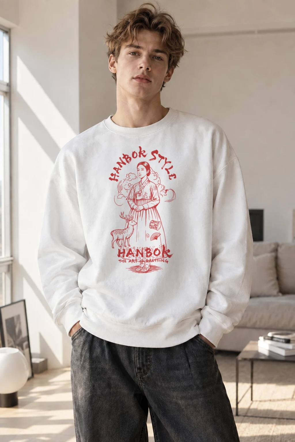 "The Art Of Dressing" Heavy Blend Unisex Crewneck Sweatshirt | Gildan 18000