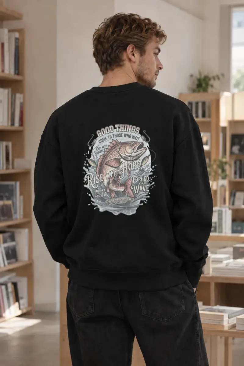 “The Art Of The Angler” Heavy Blend Unisex Crewneck Sweatshirt | Gildan 18000