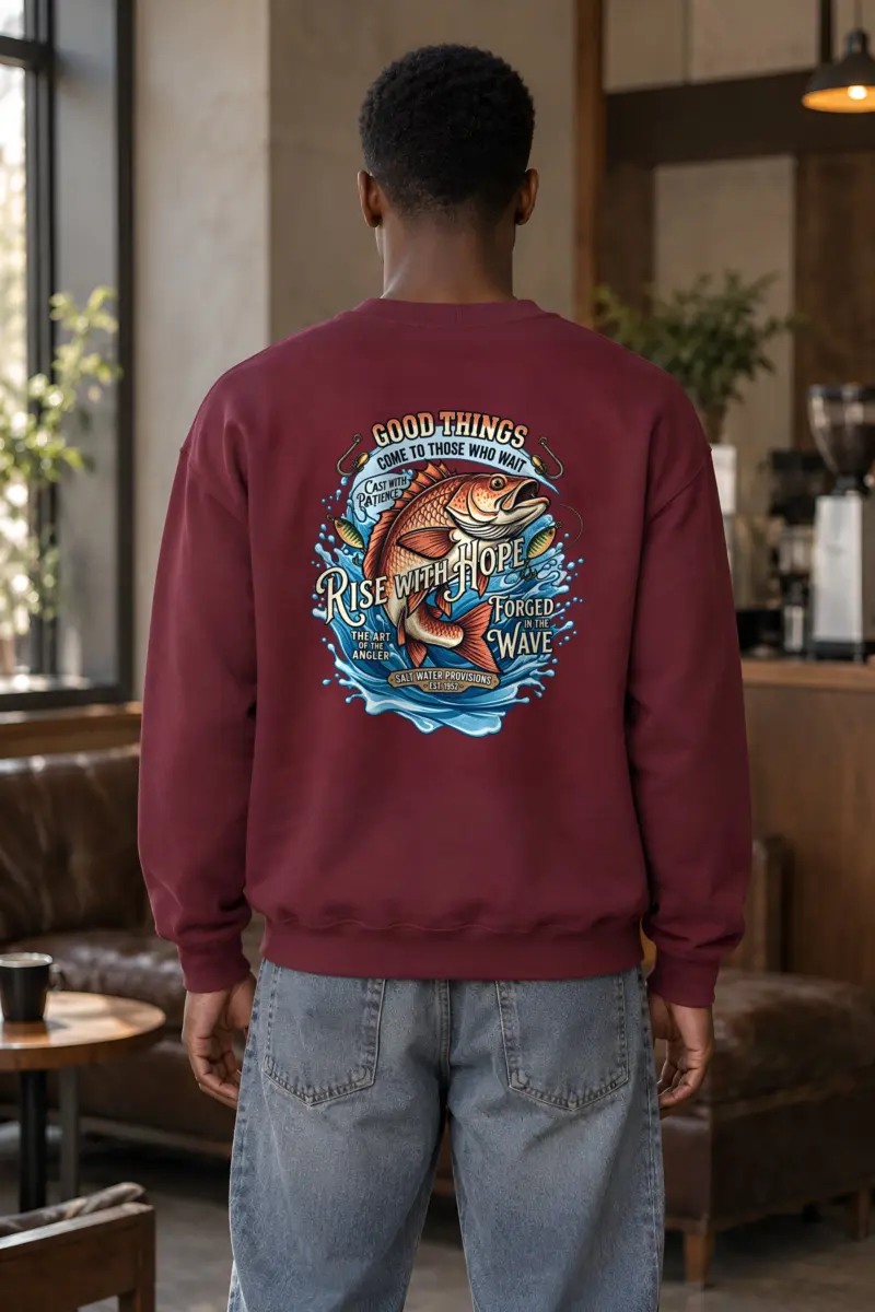 "The Art Of The Angler" Heavy Blend Unisex Crewneck Sweatshirt