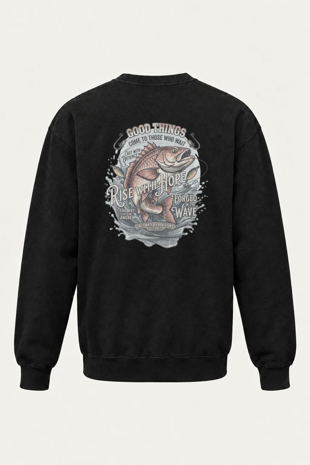 "The Art Of The Angler" Heavy Blend Unisex Crewneck Sweatshirt | Gildan 18000