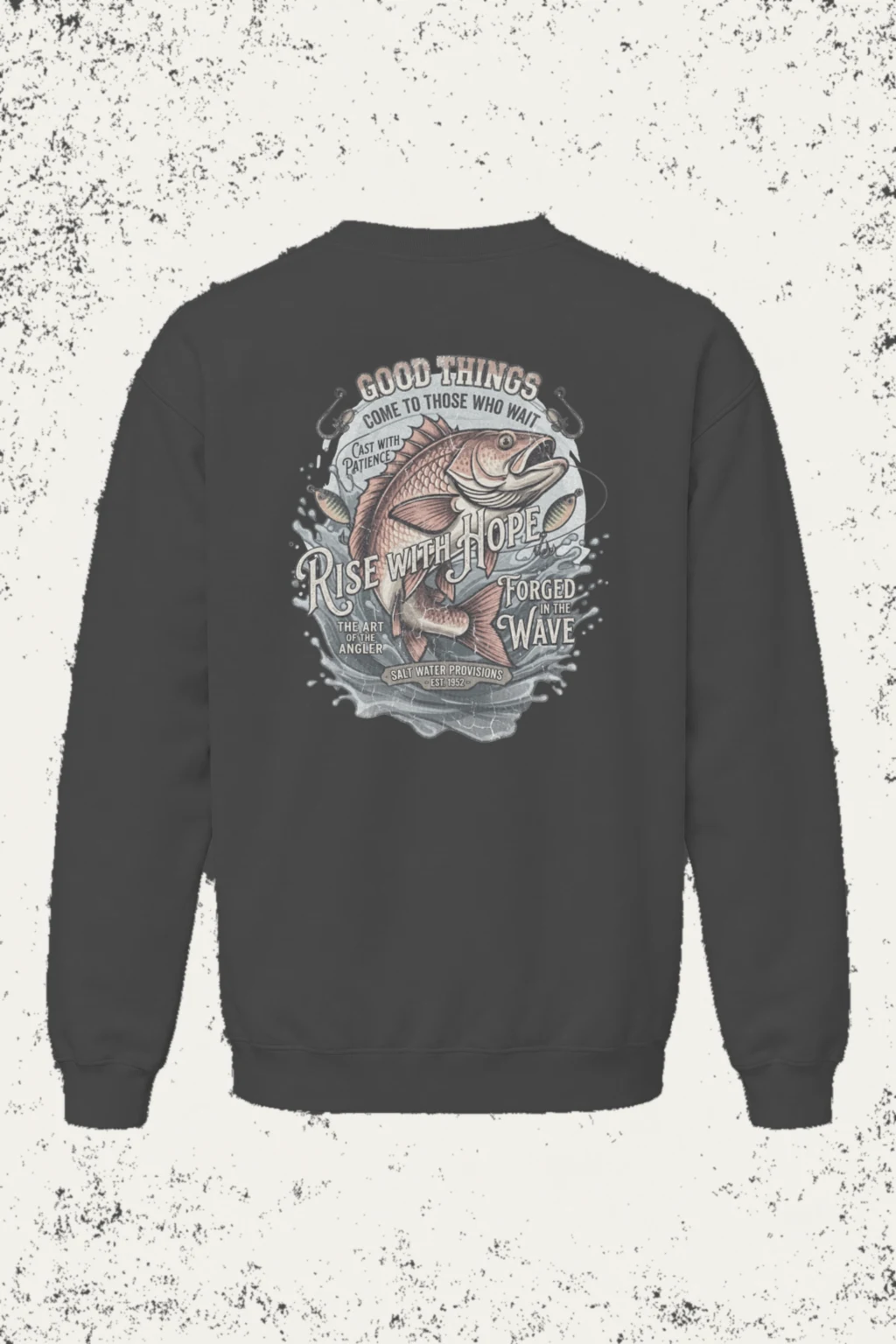 "The Art Of The Angler" Heavy Blend Unisex Crewneck Sweatshirt | Gildan 18000