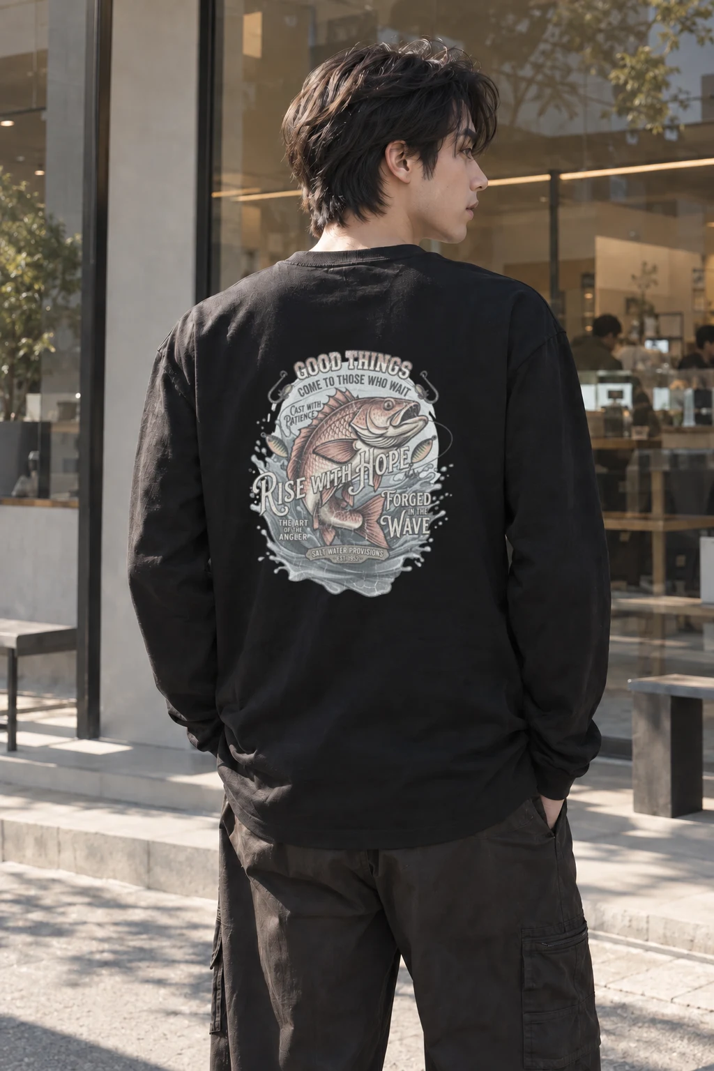 "The Art Of The Angler" Unisex Longsleeve T-shirt | Gildan 2400