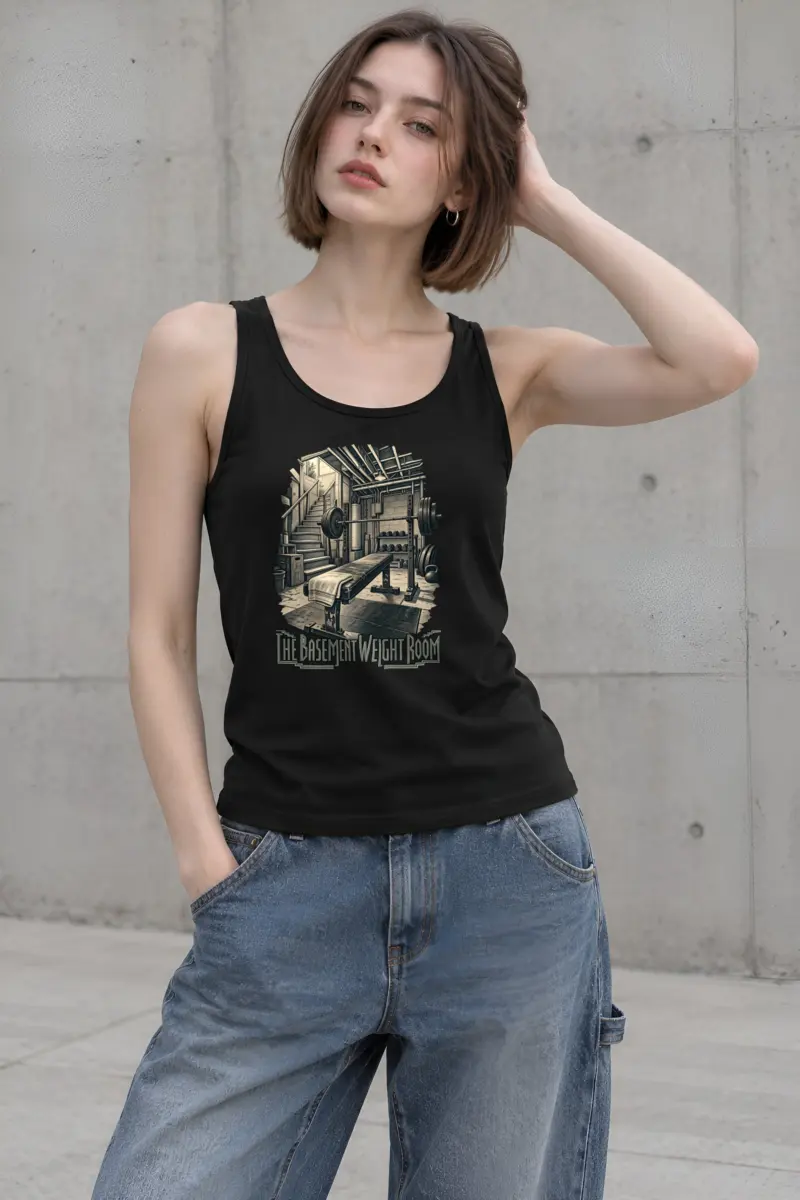 "The Basement Weight Room" Unisex Jersey Tank