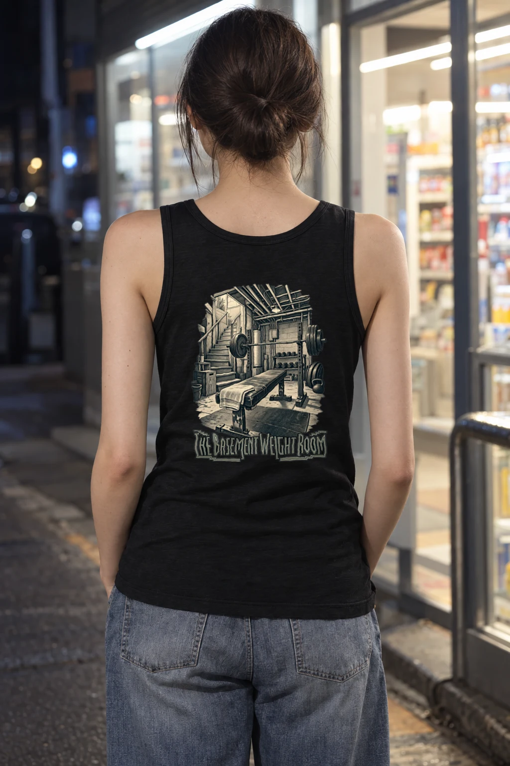 "The Basement Weight Room" Unisex Jersey Tank