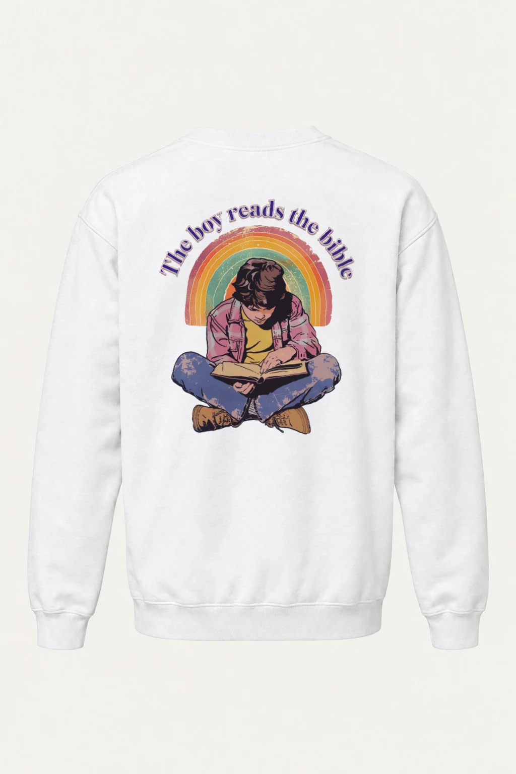 "The Boy Reads the Bible" Heavy Blend Unisex Crewneck Sweatshirt | Gildan 18000