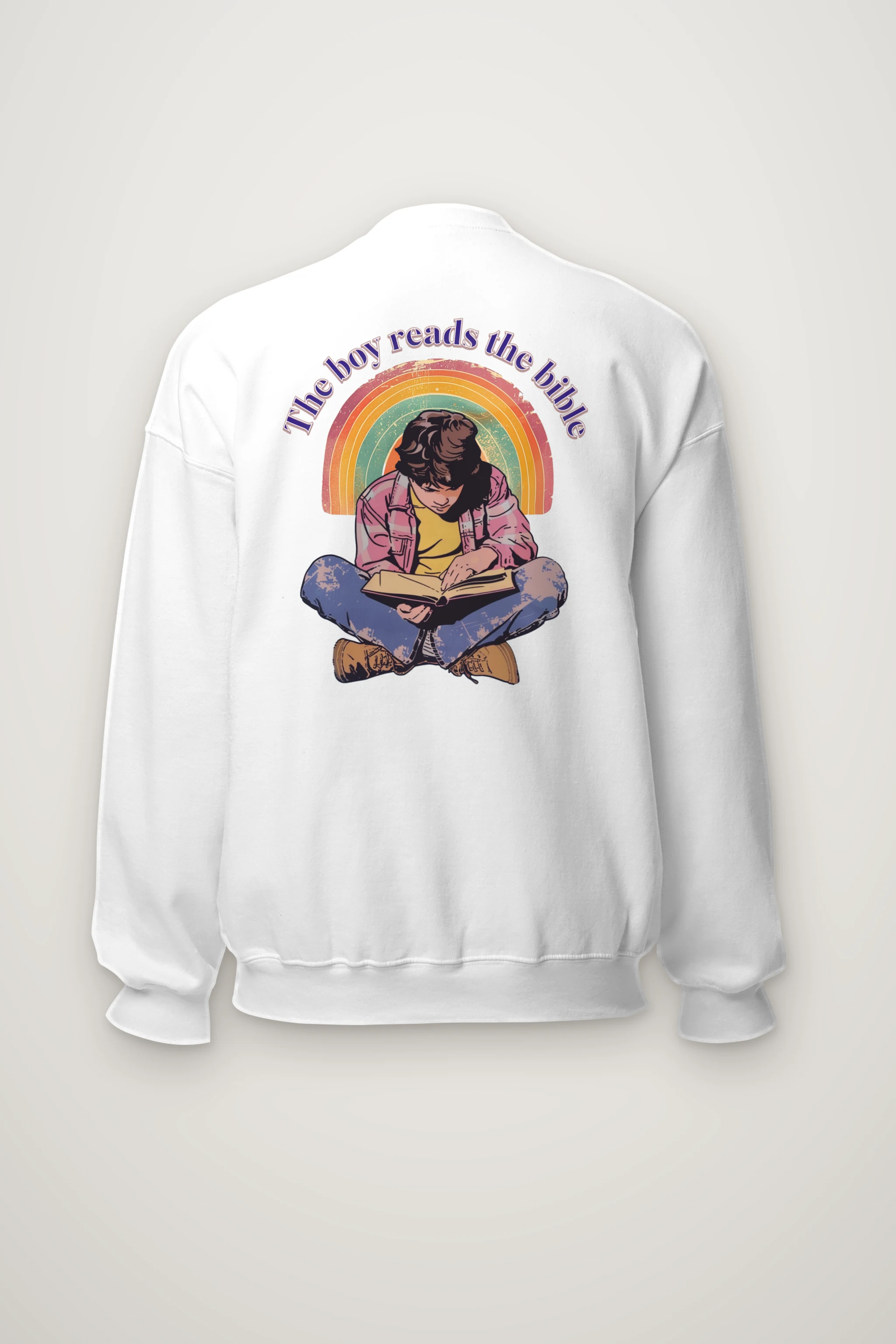 "The Boy Reads the Bible" Heavy Blend Unisex Crewneck Sweatshirt