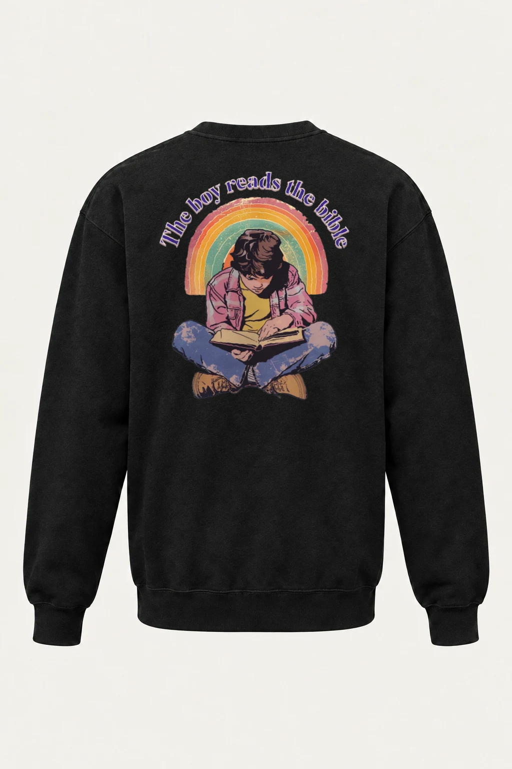 "The Boy Reads the Bible" Heavy Blend Unisex Crewneck Sweatshirt | Gildan 18000