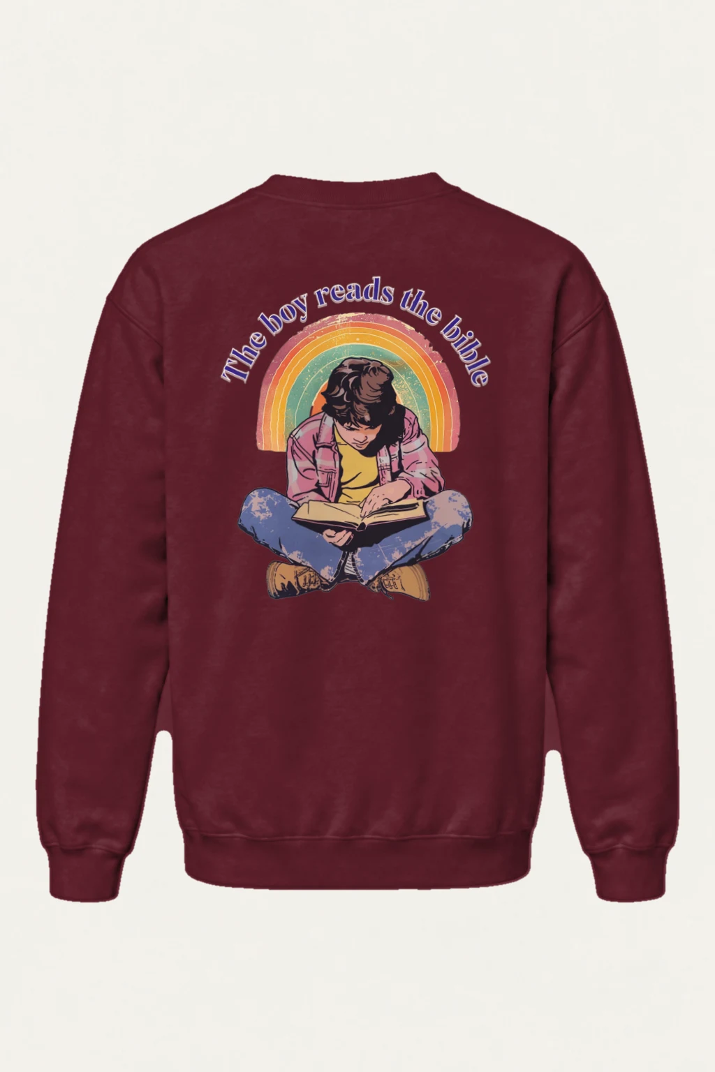 "The Boy Reads the Bible" Heavy Blend Unisex Crewneck Sweatshirt | Gildan 18000