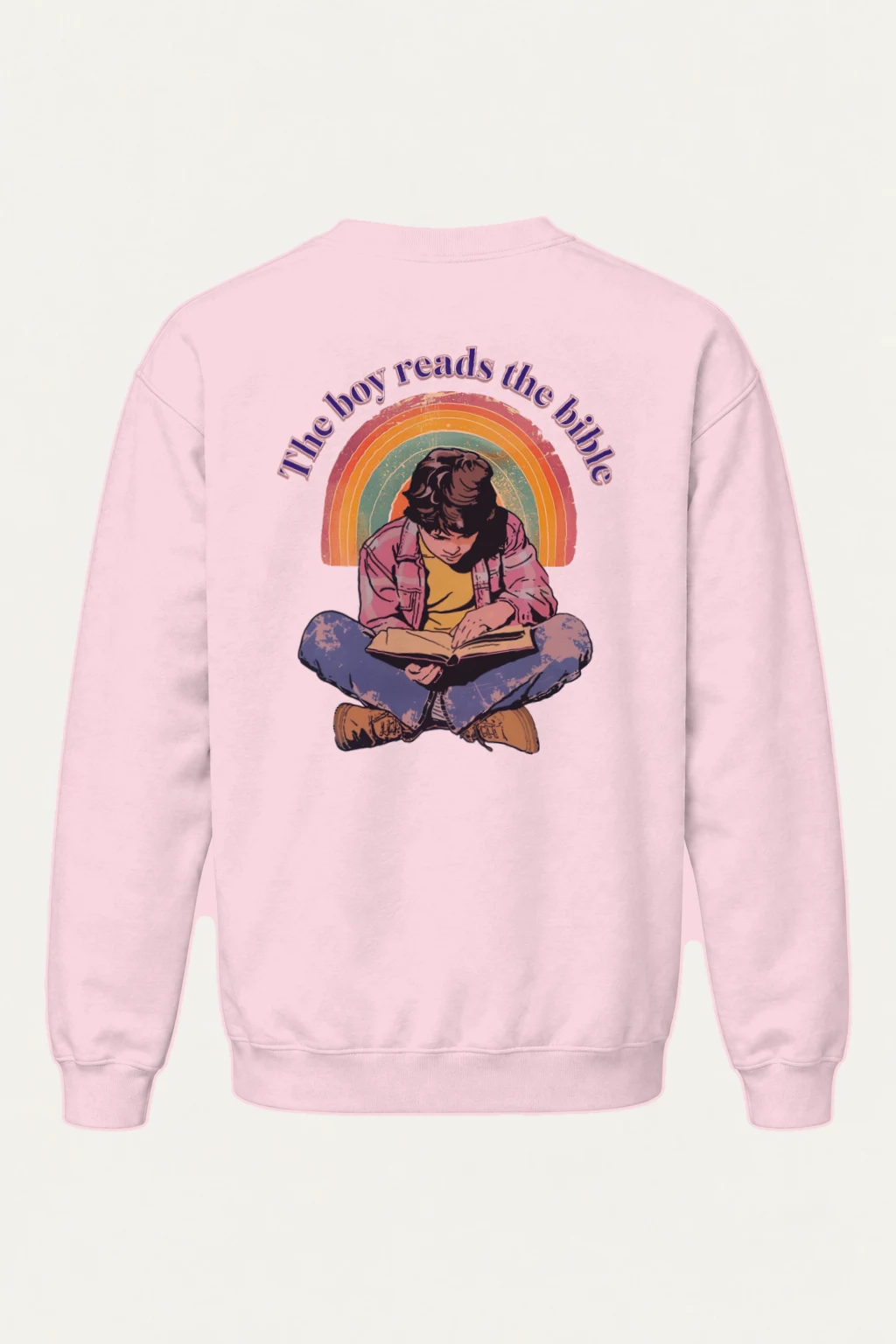 "The Boy Reads the Bible" Heavy Blend Unisex Crewneck Sweatshirt | Gildan 18000