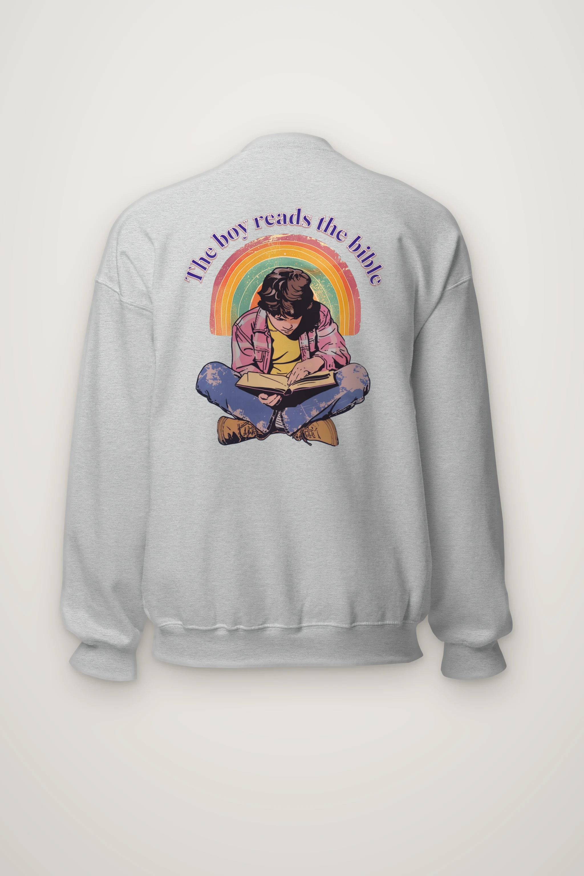 "The Boy Reads the Bible" Heavy Blend Unisex Crewneck Sweatshirt