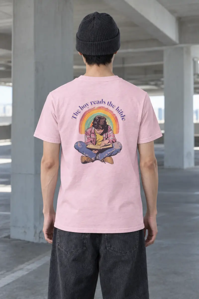 "The Boy Reads The Bible" Heavyweight Unisex Crewneck T-shirt