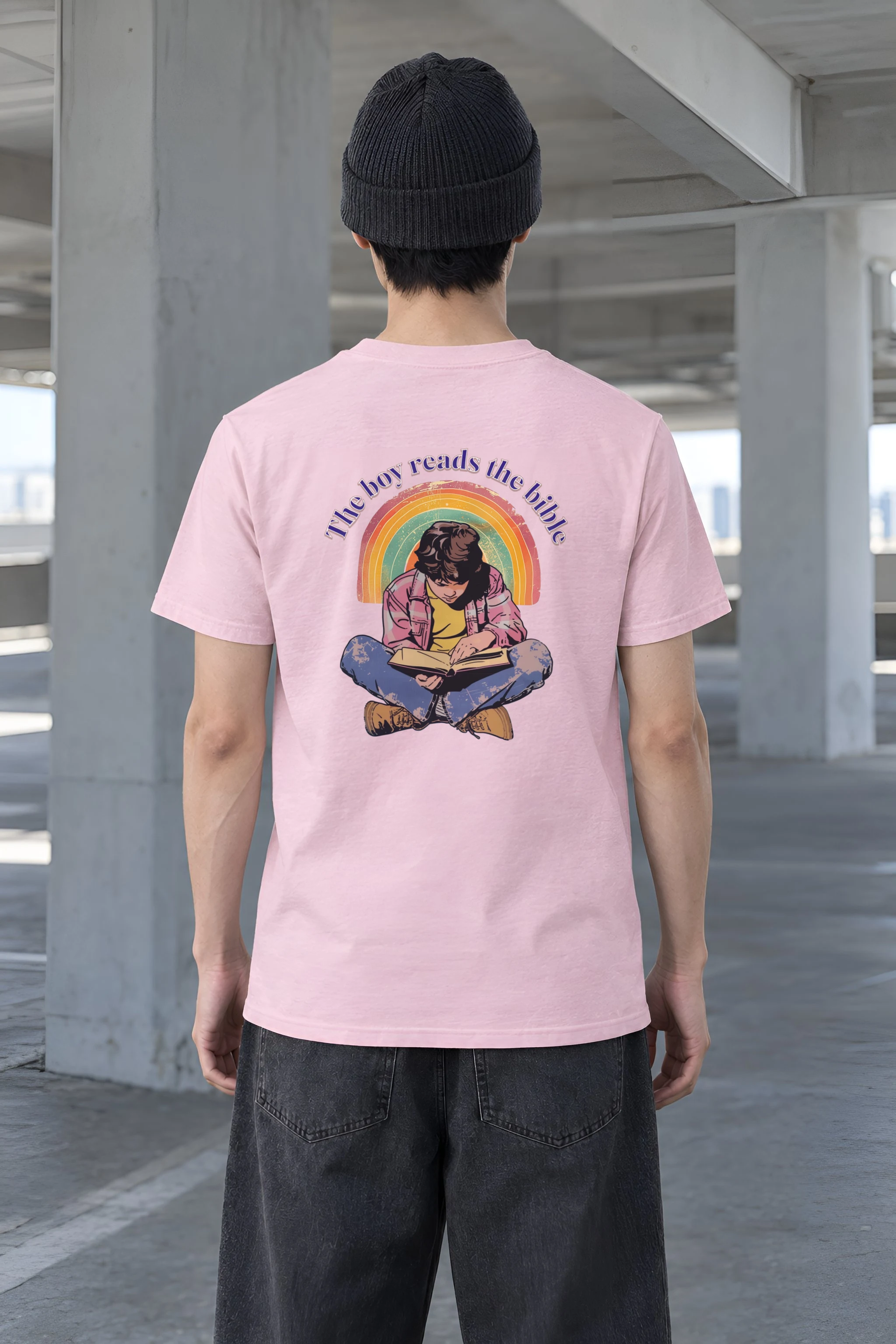 "The Boy Reads The Bible" Heavyweight Unisex Crewneck T-shirt