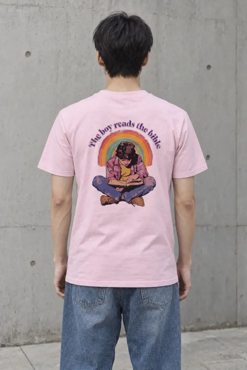 "The Boy Reads The Bible" Heavyweight Unisex Crewneck T-shirt