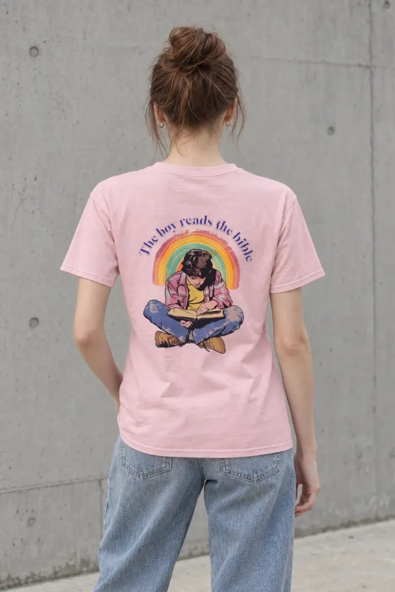 "The Boy Reads The Bible" Heavyweight Unisex Crewneck T-shirt