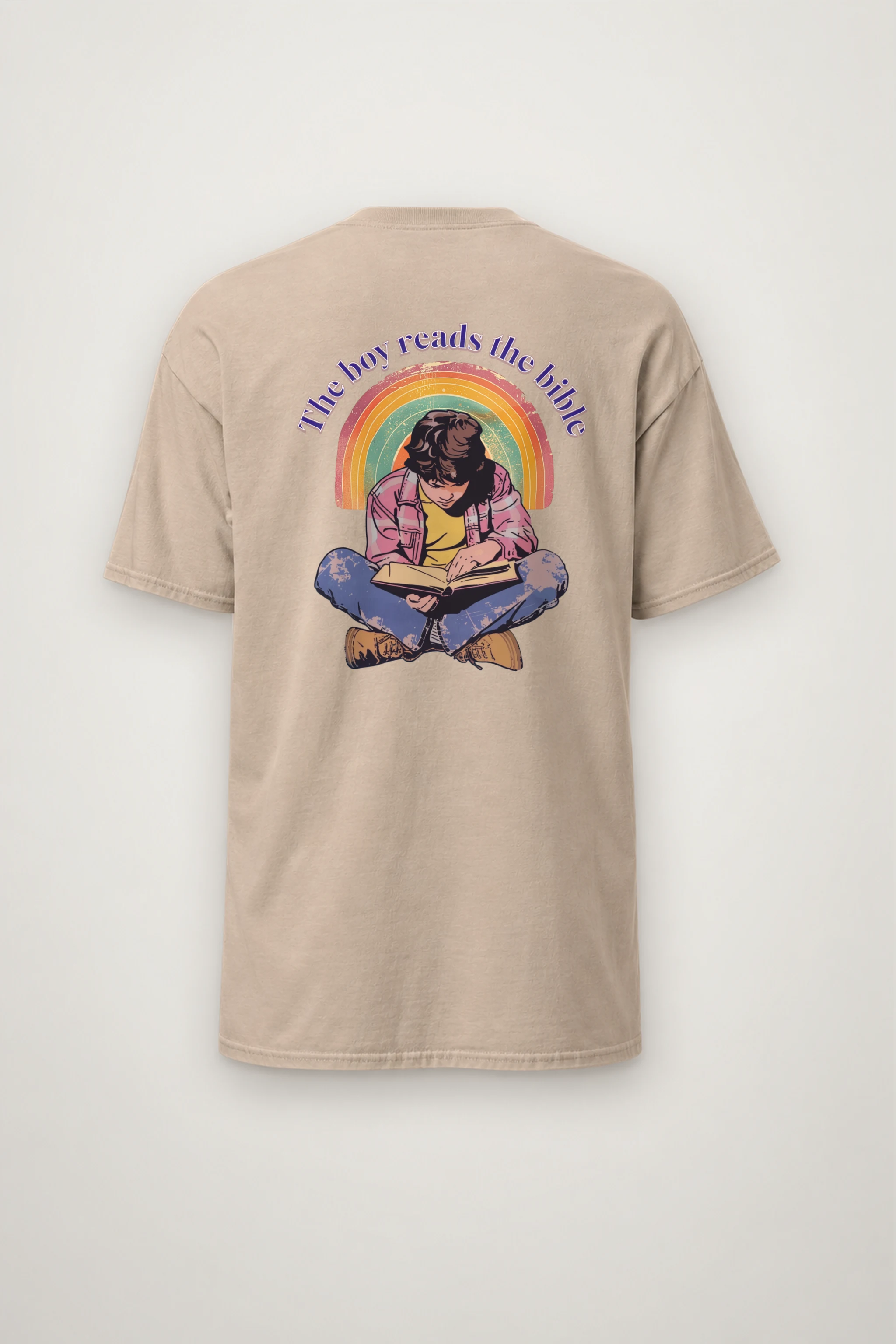 "The Boy Reads The Bible" Heavyweight Unisex Crewneck T-shirt