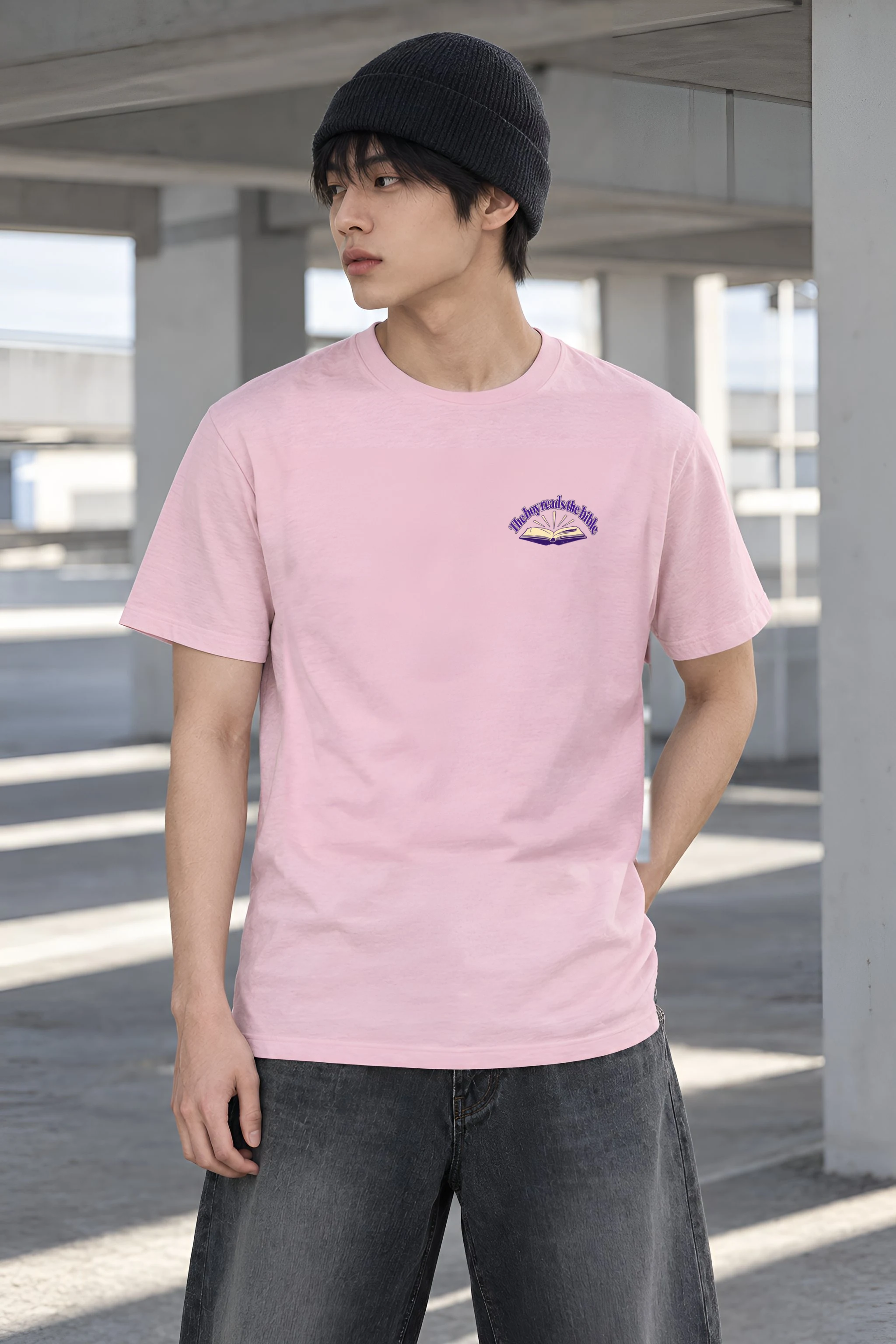 "The Boy Reads The Bible" Heavyweight Unisex Crewneck T-shirt