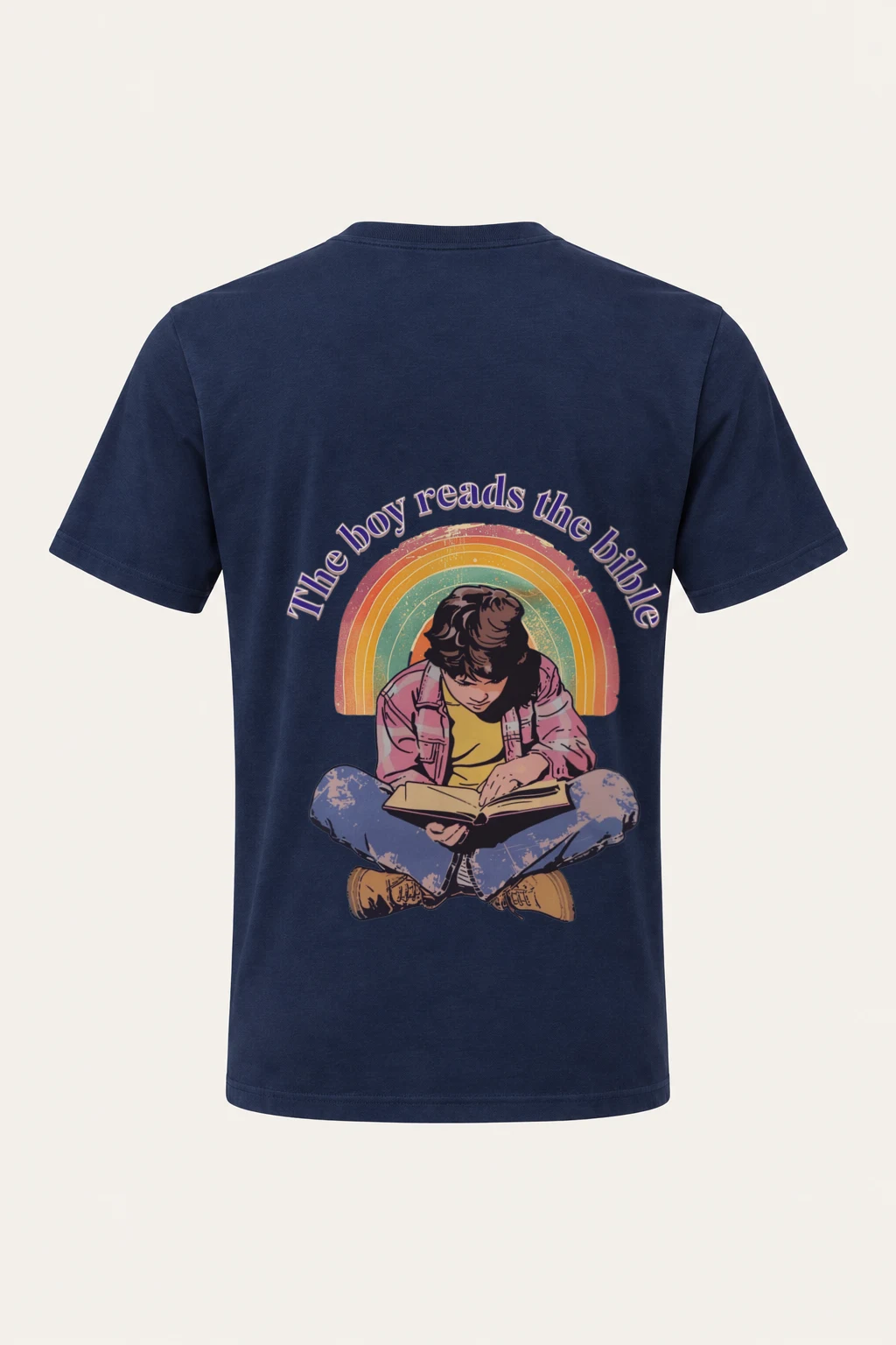 "The Boy Reads The Bible" Heavyweight Unisex Crewneck T-shirt | Gildan 5000
