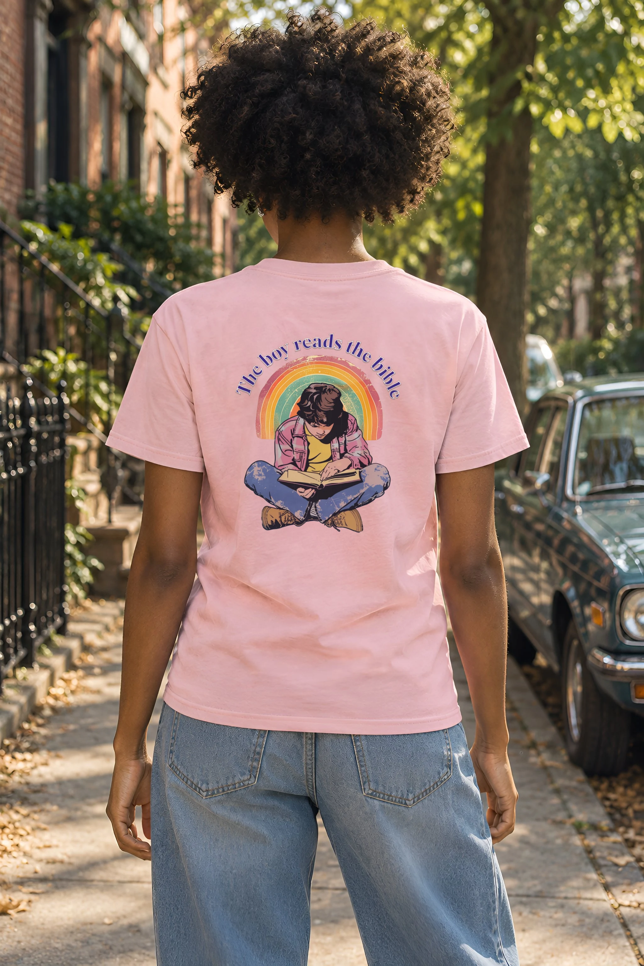 "The Boy Reads The Bible" Heavyweight Unisex Crewneck T-shirt