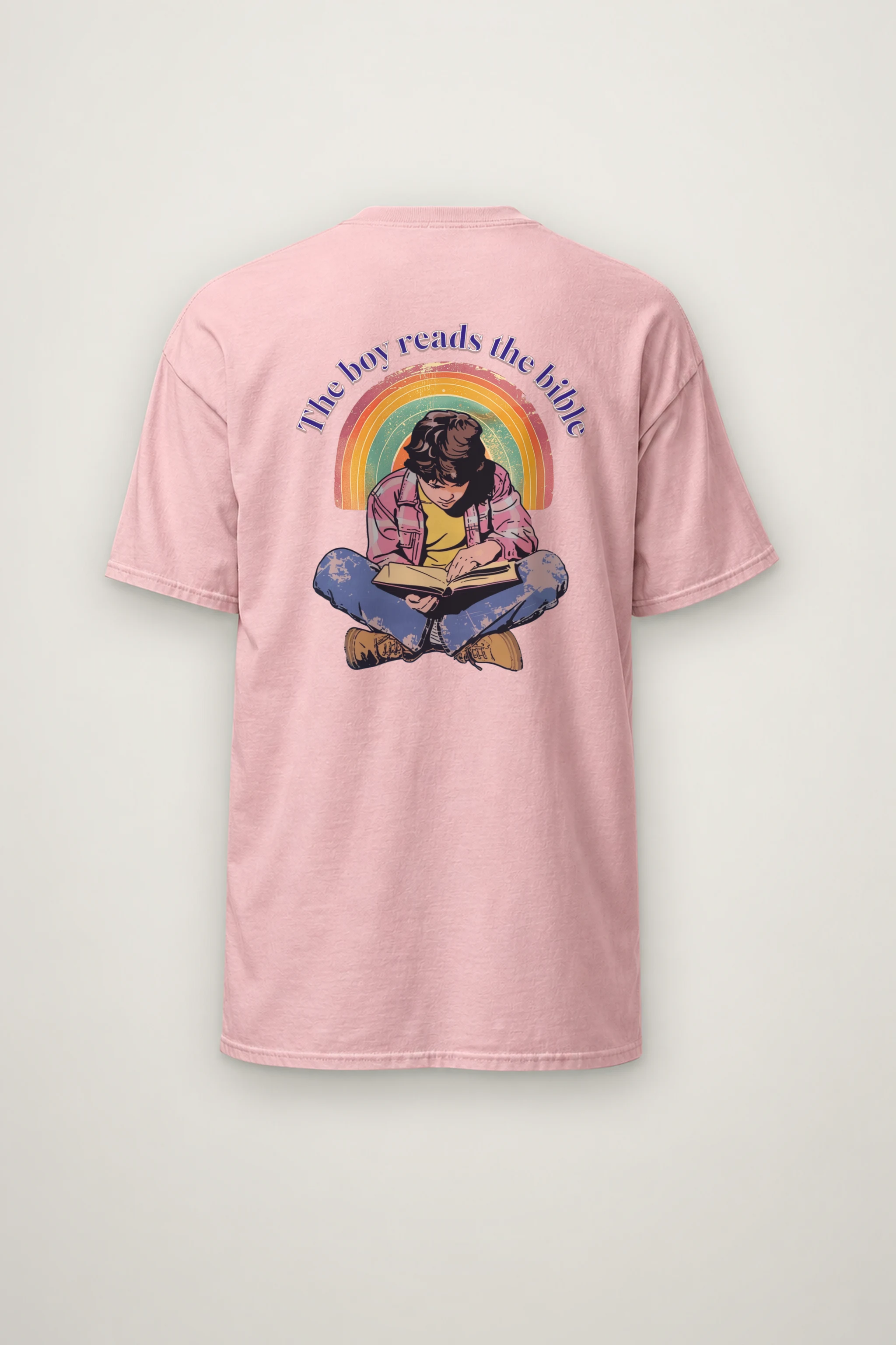 "The Boy Reads The Bible" Heavyweight Unisex Crewneck T-shirt
