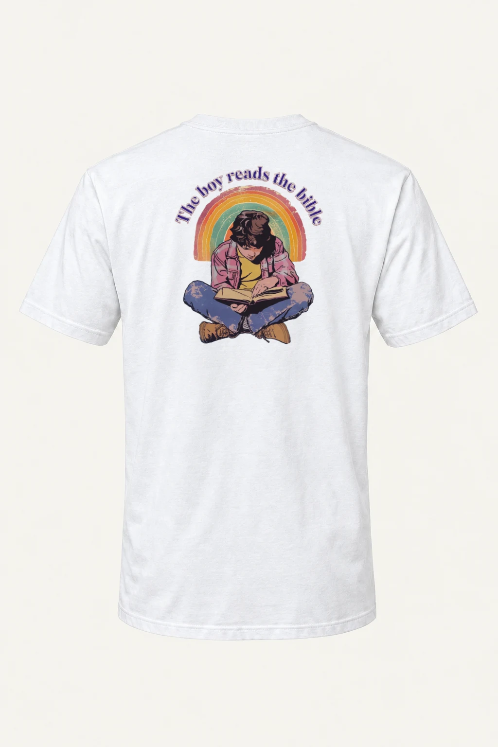 "The Boy Reads The Bible" Heavyweight Unisex Crewneck T-shirt | Gildan 5000