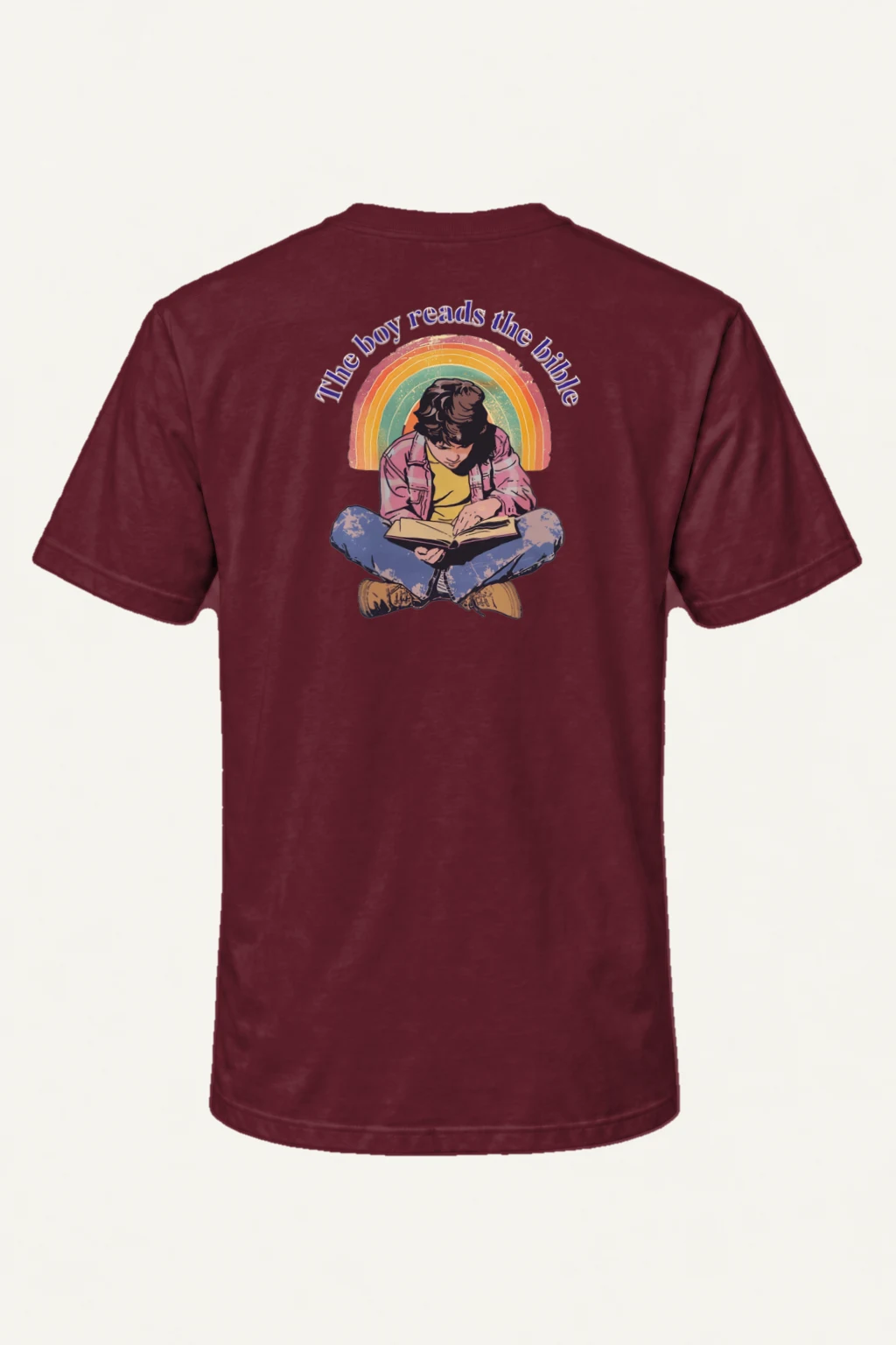 "The Boy Reads The Bible" Heavyweight Unisex Crewneck T-shirt | Gildan 5000