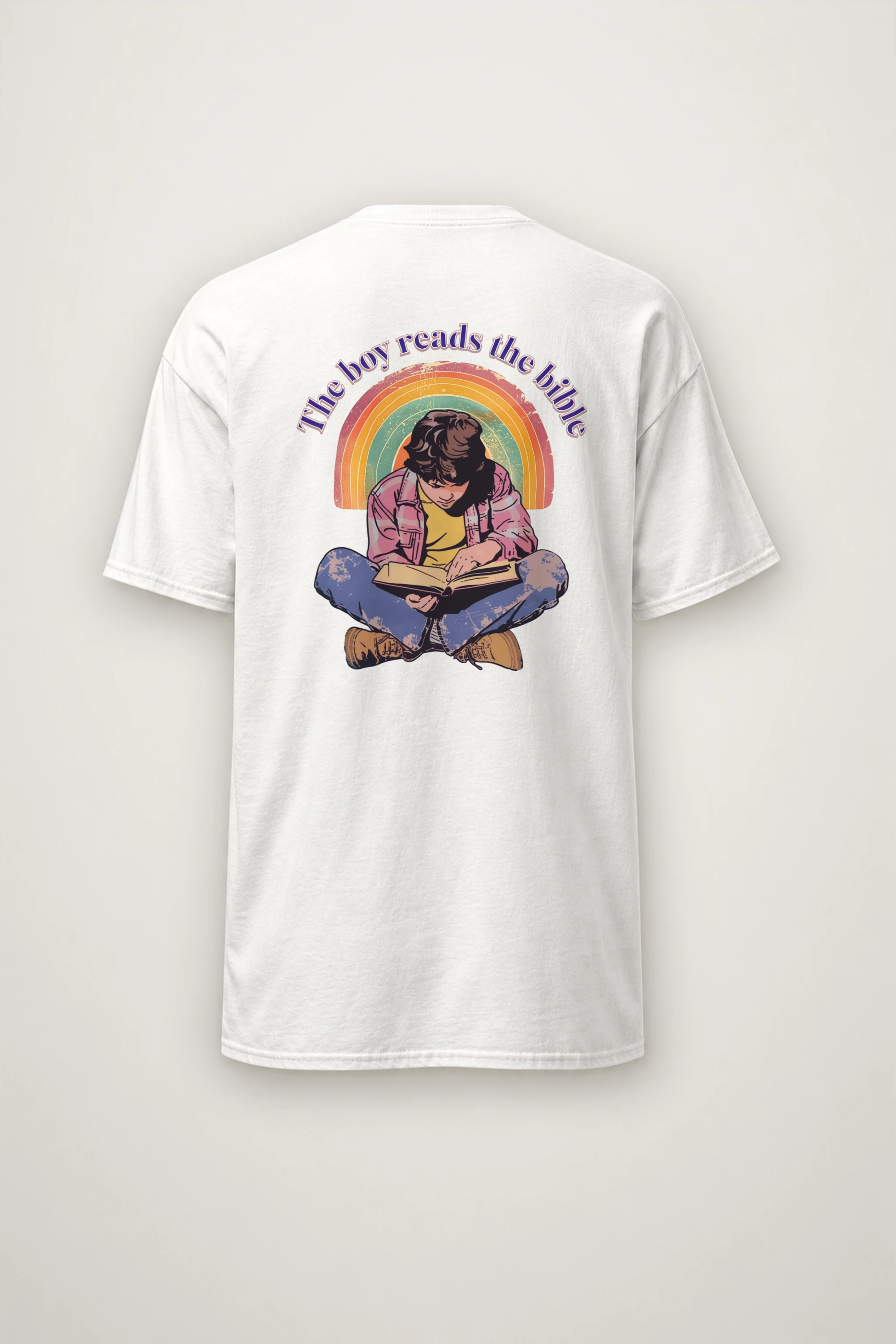 "The Boy Reads The Bible" Heavyweight Unisex Crewneck T-shirt