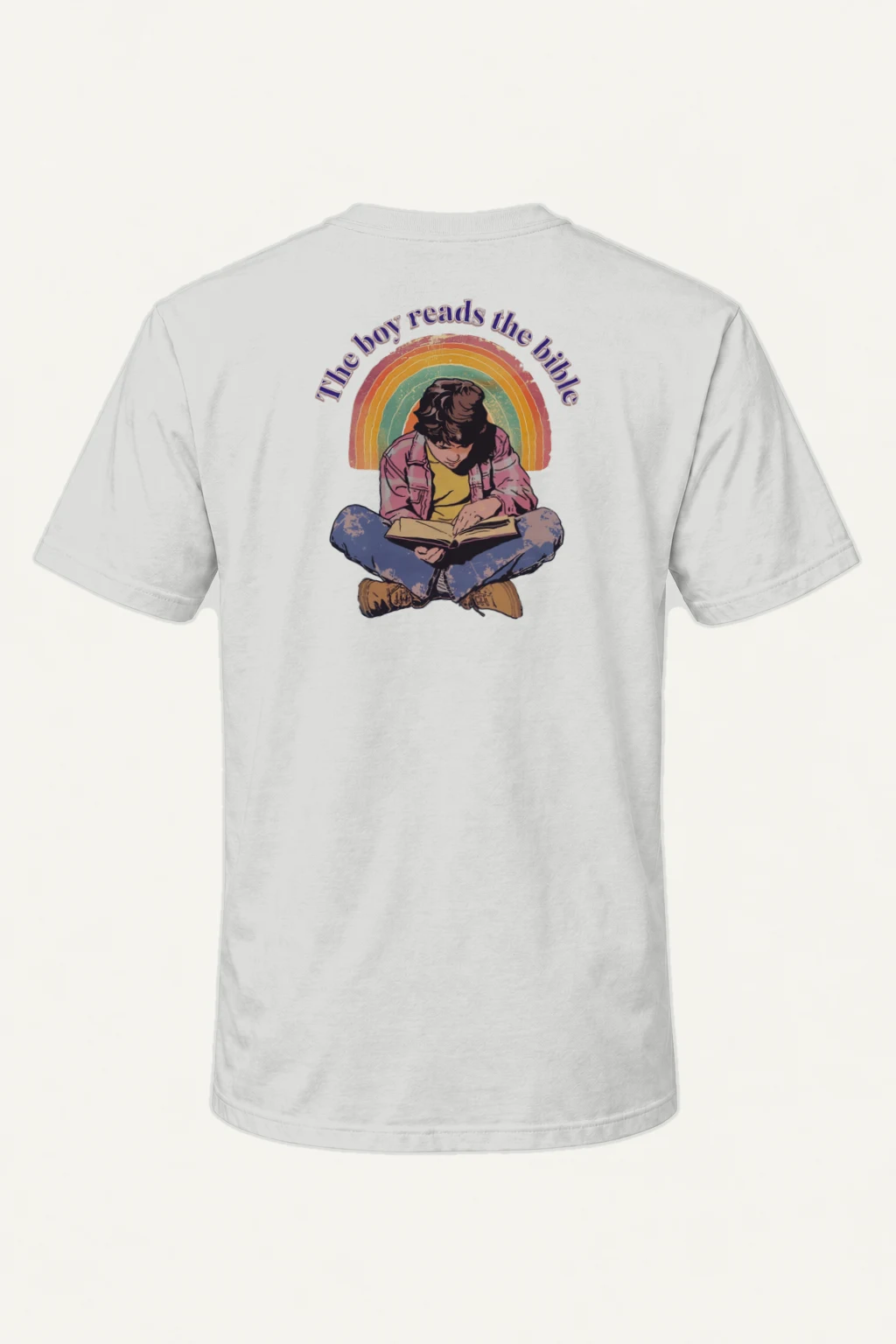 "The Boy Reads The Bible" Heavyweight Unisex Crewneck T-shirt | Gildan 5000