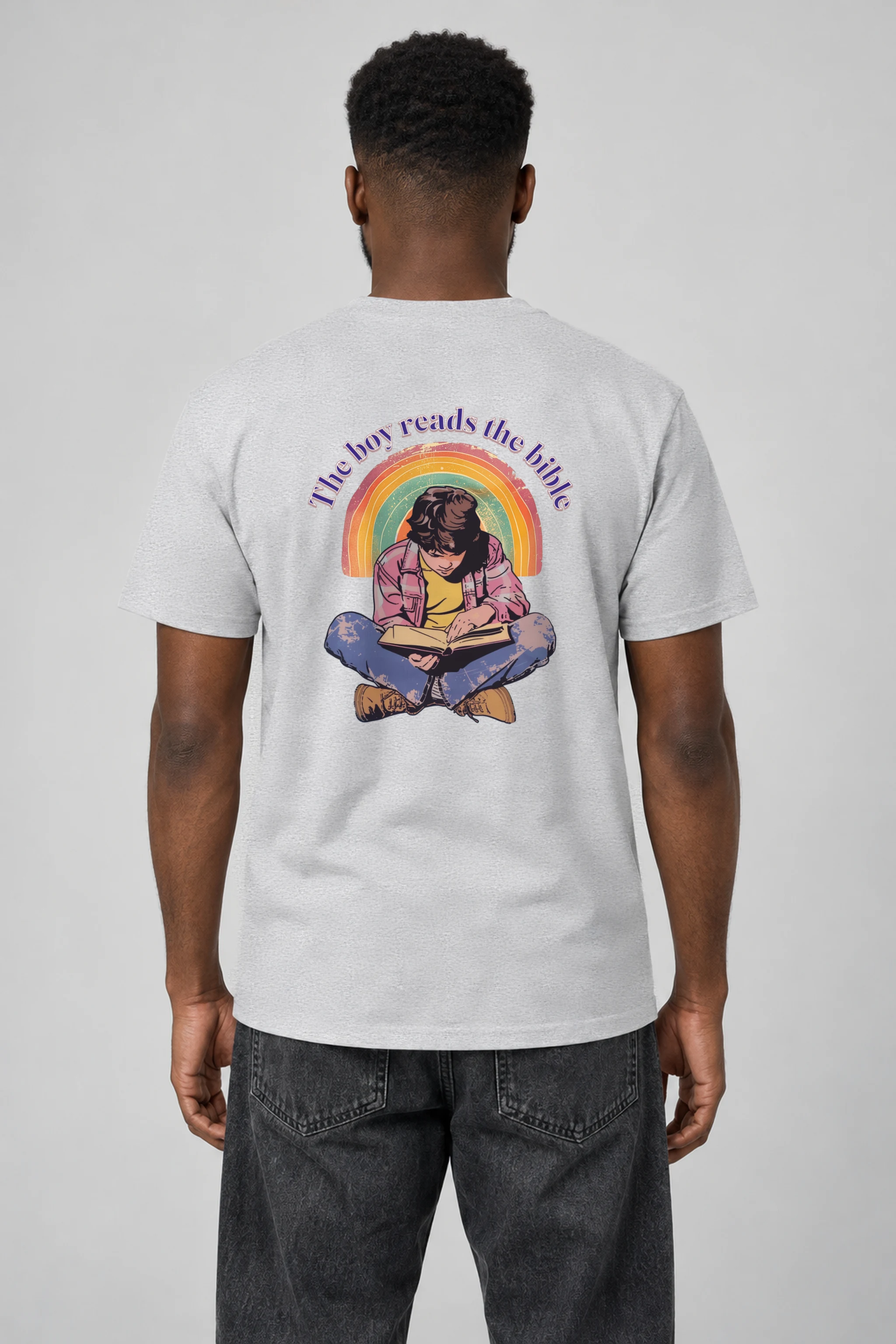 "The Boy Reads The Bible" Heavyweight Unisex Crewneck T-shirt