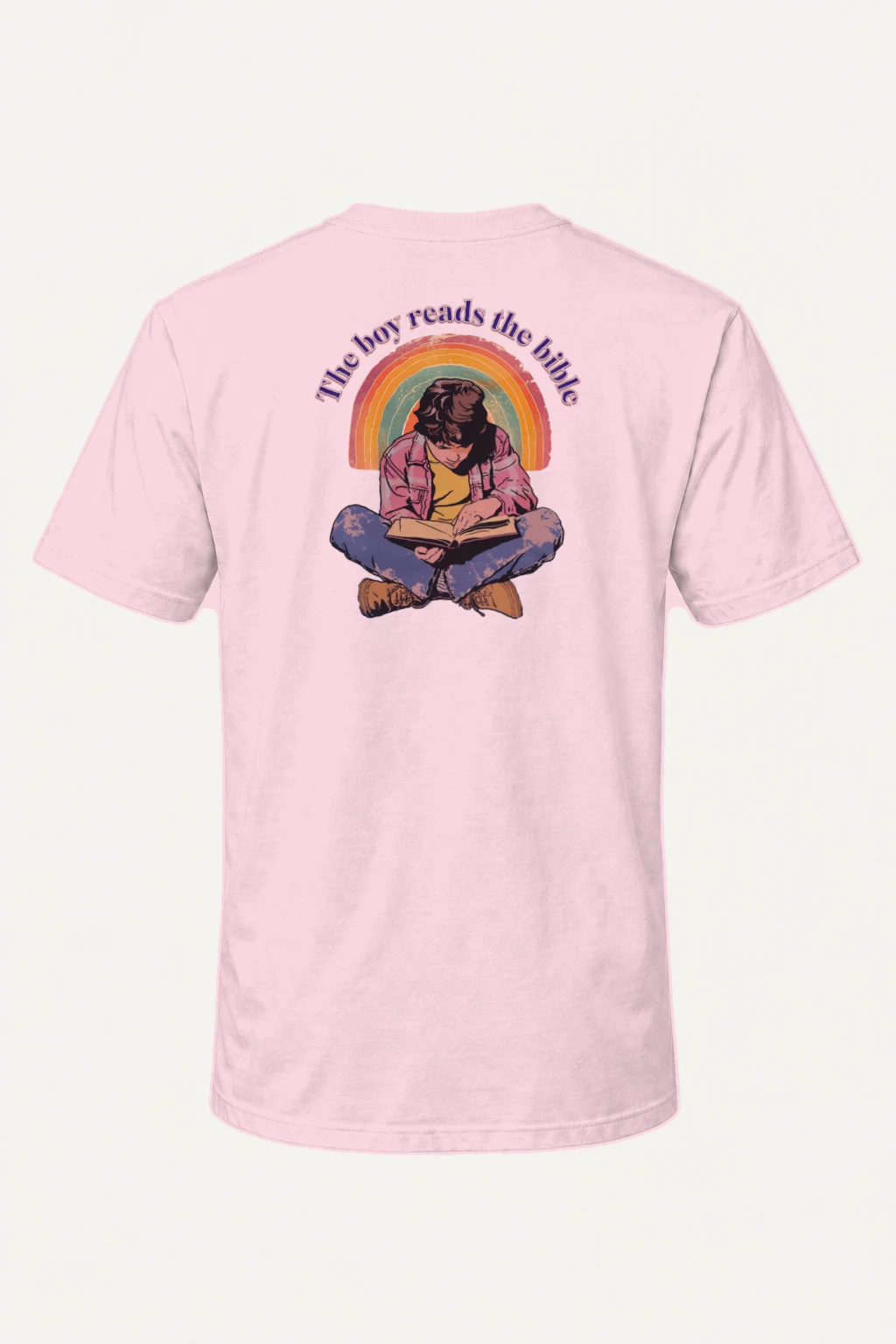 "The Boy Reads The Bible" Heavyweight Unisex Crewneck T-shirt | Gildan 5000