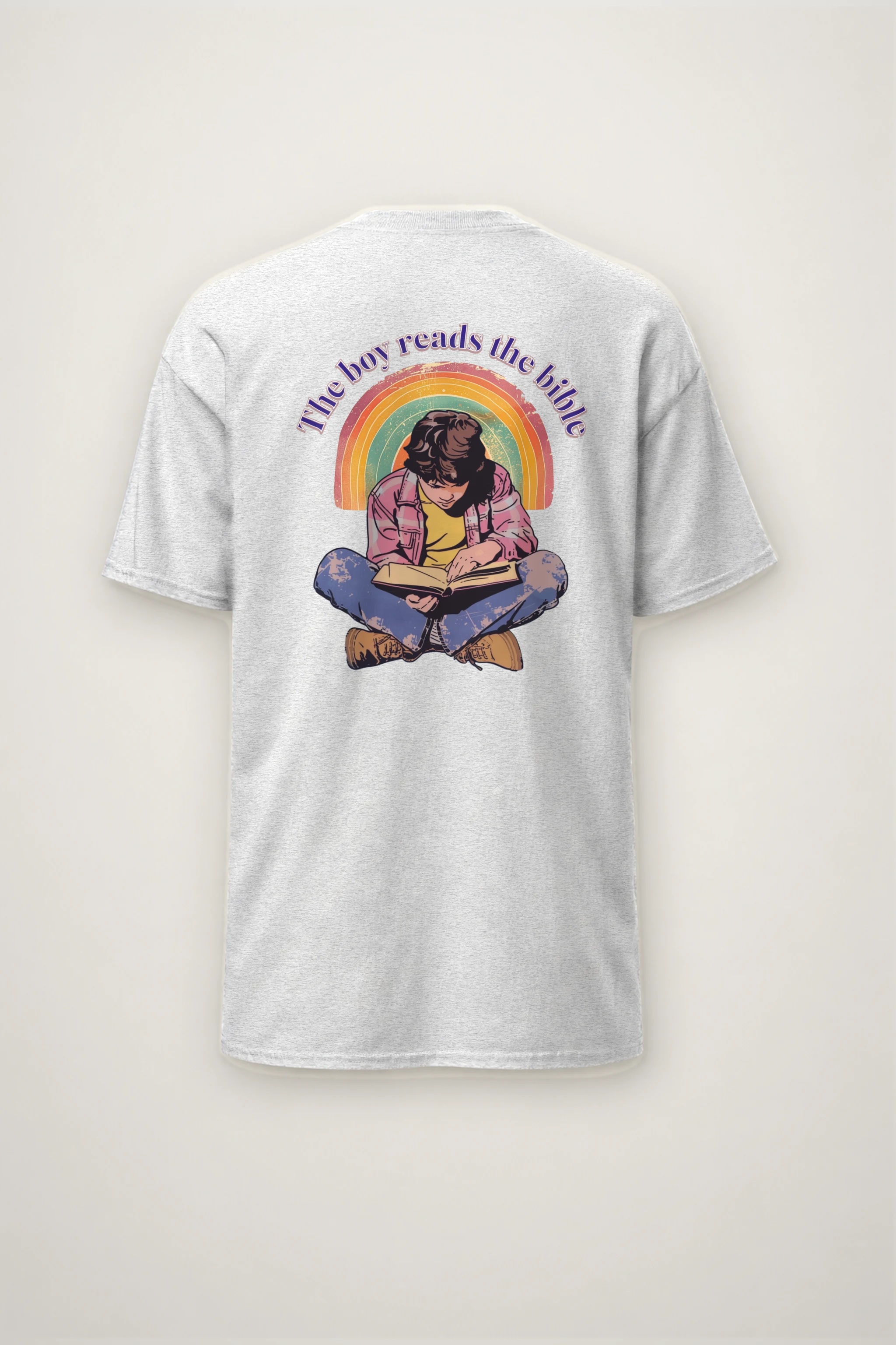 "The Boy Reads The Bible" Heavyweight Unisex Crewneck T-shirt
